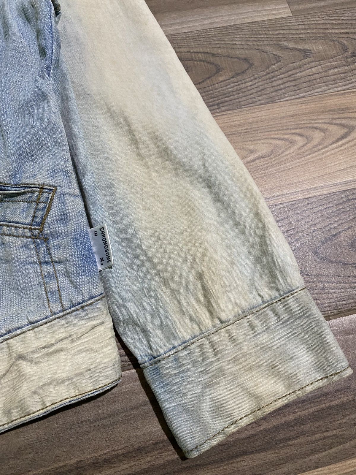 Le Grande Bleu (L.G.B.) X CHROMOSOME IN X ZIP DENIM JACKET BLUE WASH FADED Size ONE SIZE - 7 Thumbnail