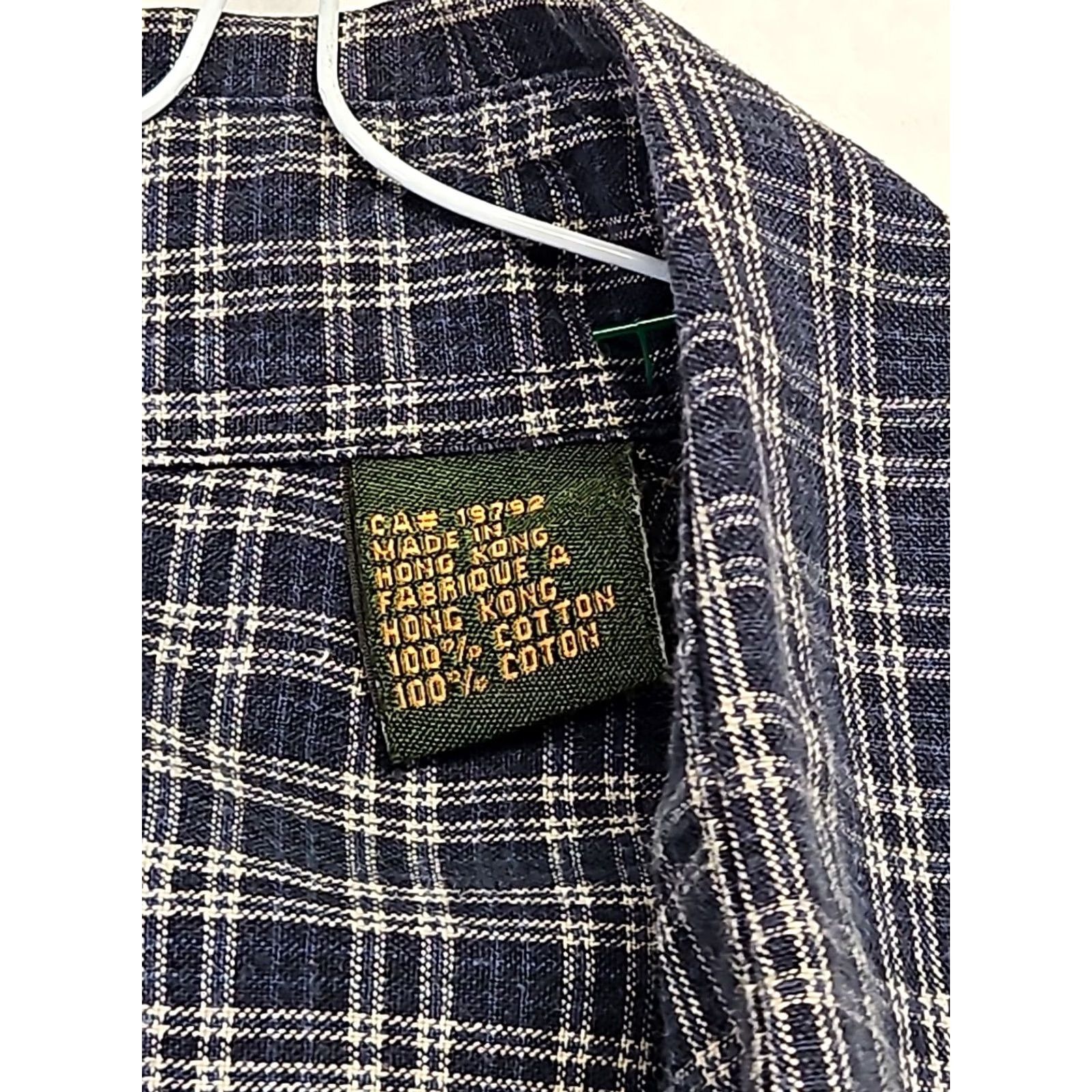 Timberland VINTAGE Timberland Shirt Mens XL Blue Plaid Button-Down 90s Wool? Cotton? (original says 100% cotton) Size US XL / EU 56 / 4 - 7 Thumbnail
