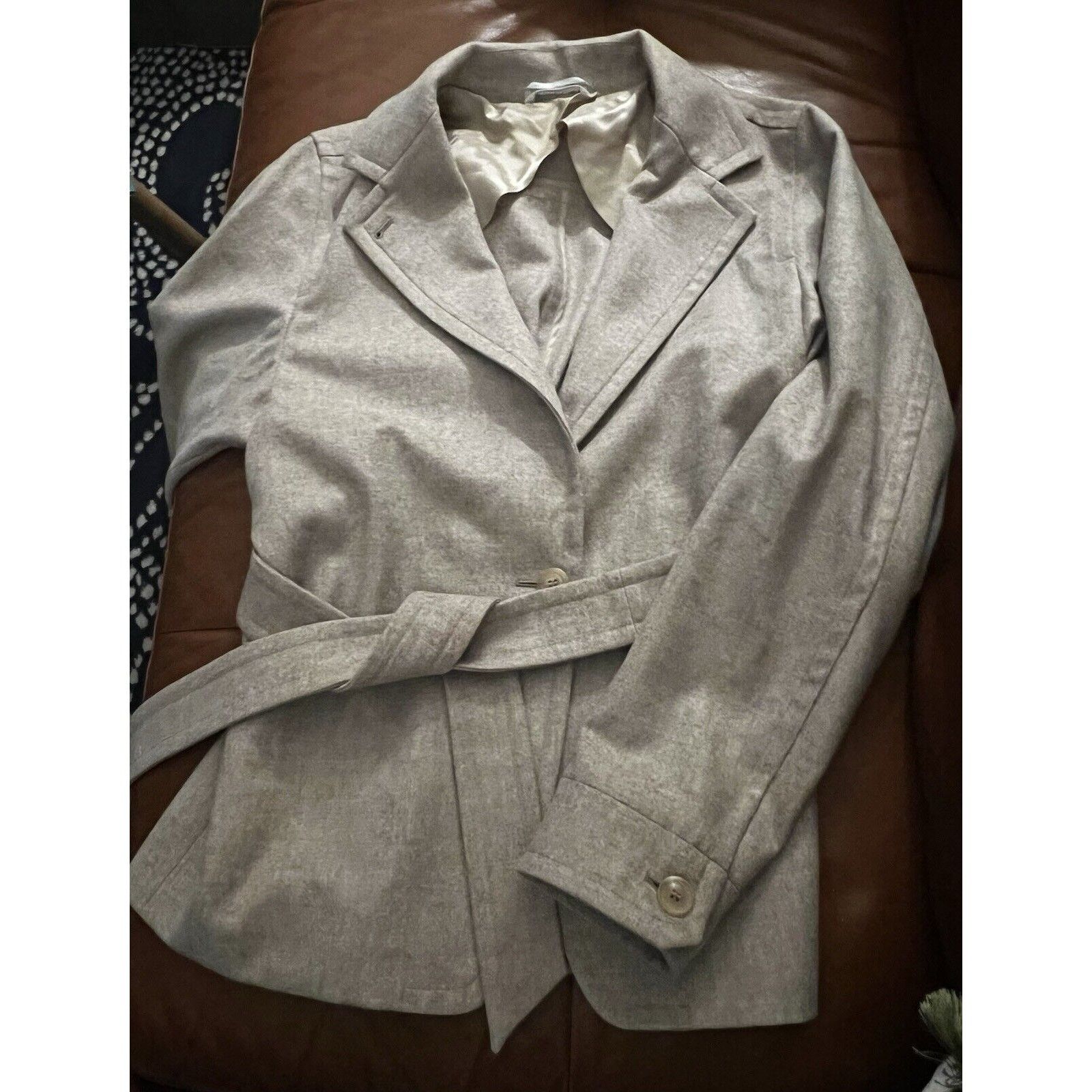 Max Mara NWOT max Mara Cream Tan soft Wool Button Unlined Cuffed 10 Size L / US 10 / IT 46 - 4 Thumbnail