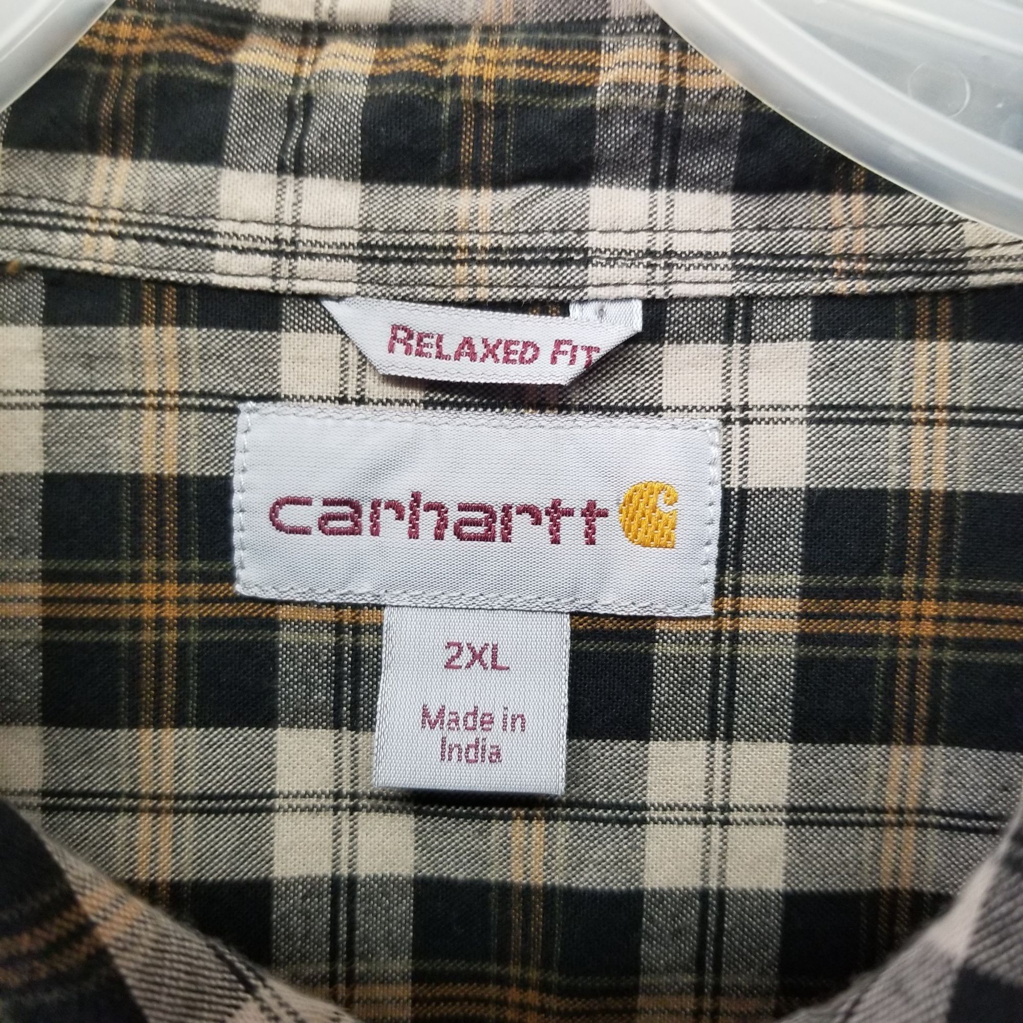 Carhartt Carhartt 2XL Brown Plaid Work Shirt Relaxed Fit Long Sleeves Size US XXL / EU 58 / 5 - 3 Thumbnail