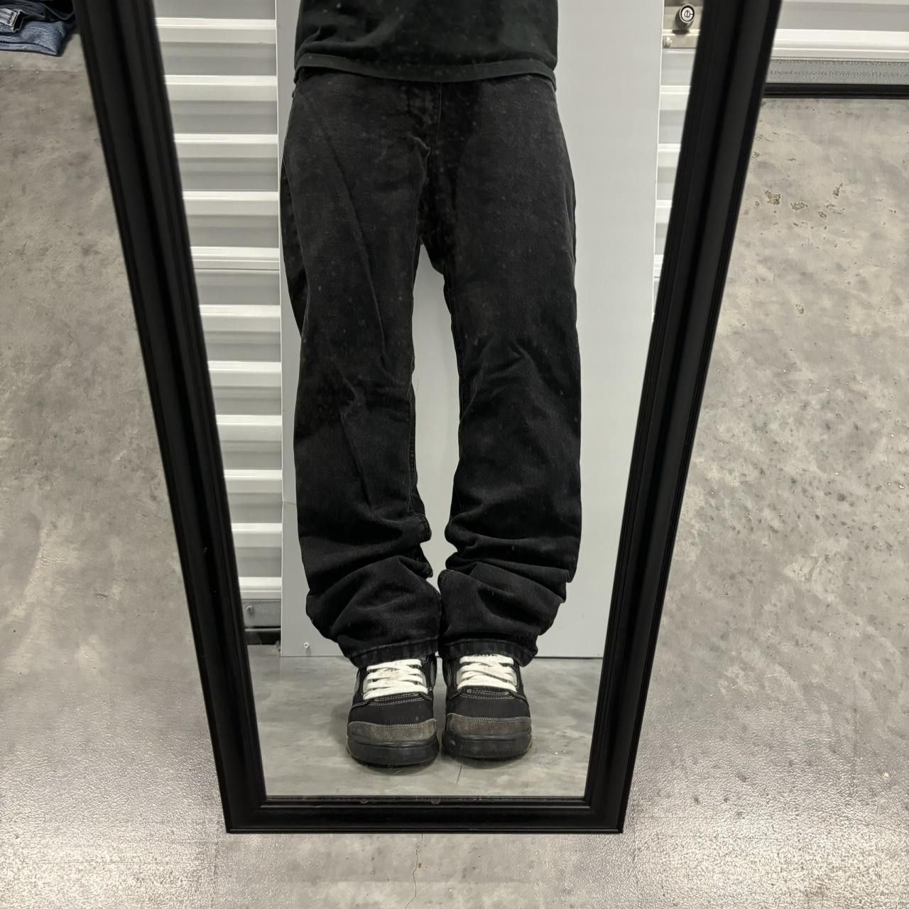 Japanese Brand × Vintage Crazy Vintage Y2K/2000s Grunge Black Denim Jeans! Size US 32 / EU 48 - 1 Thumbnail