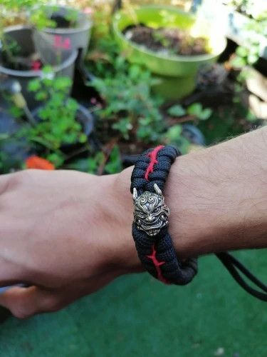 Handmade 3Pcs Mahakala Knife Beads Paracord Bead Zipper Umbrella Rope Size ONE SIZE - 7 Thumbnail