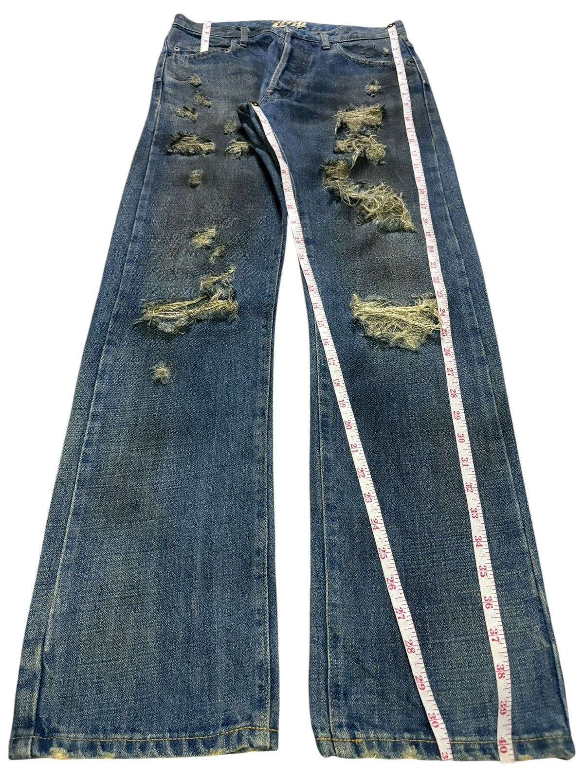 Japanese Brand Vintage Japanese Brand Rusty Wash Distressed Jeans Size US 29 - 13 Thumbnail