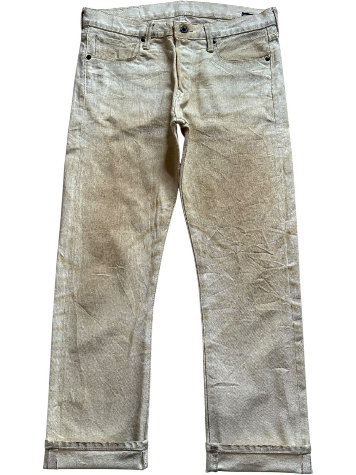 Japanese Brand × KURO Vintage Japanese Kuro Grunge Dirty Wash Selvedge Jeans Size US 32 / EU 48 - 1 Thumbnail