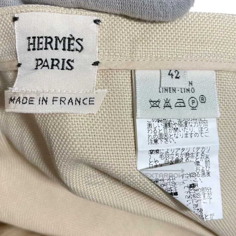 Hermes Hermes Linen Skirt Size 27" / US 4 / IT 40 - 4 Thumbnail