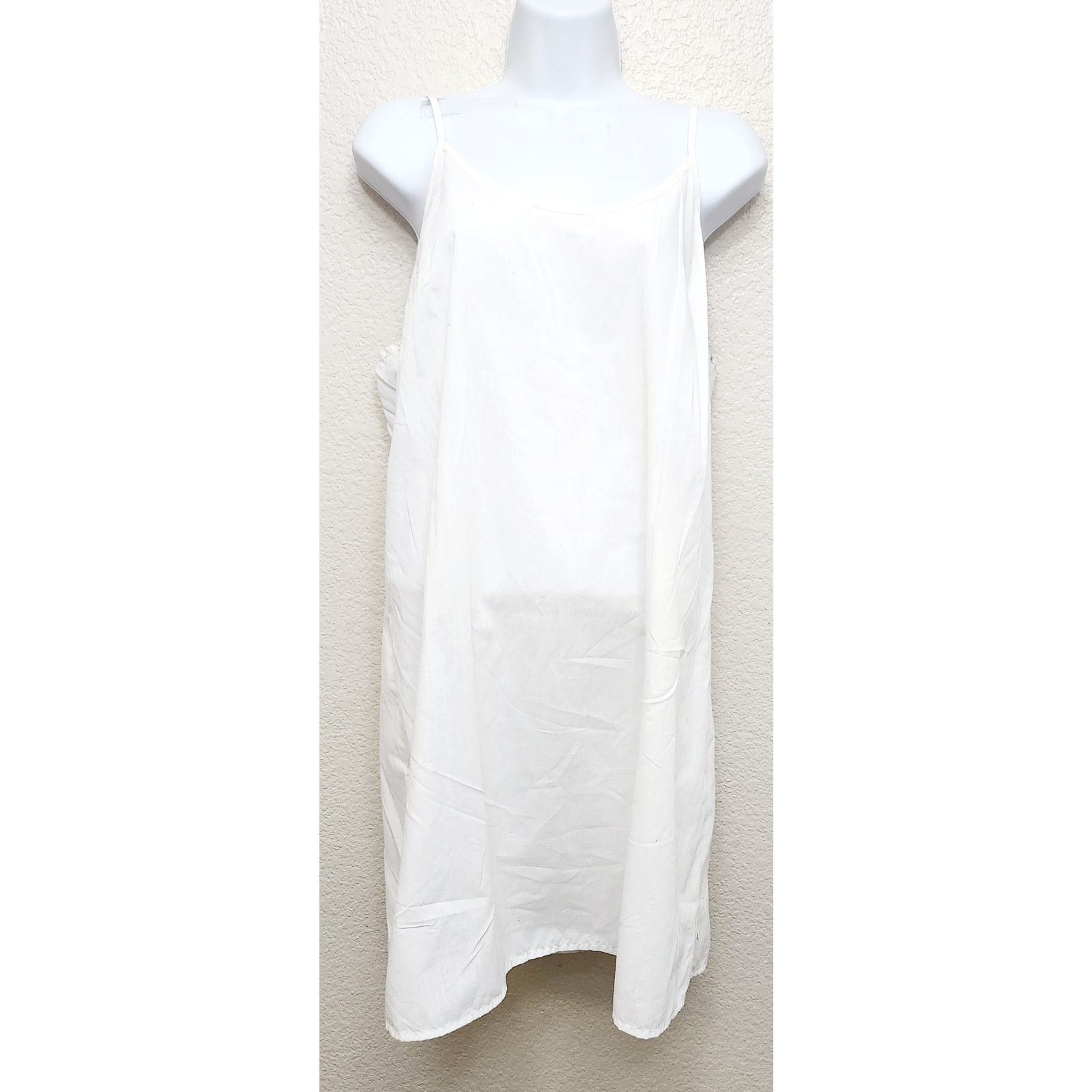 Other Target White Spaghetti Strap Pull On Cotton Mini Dress Large Size L / US 10 / IT 46 - 1 Thumbnail