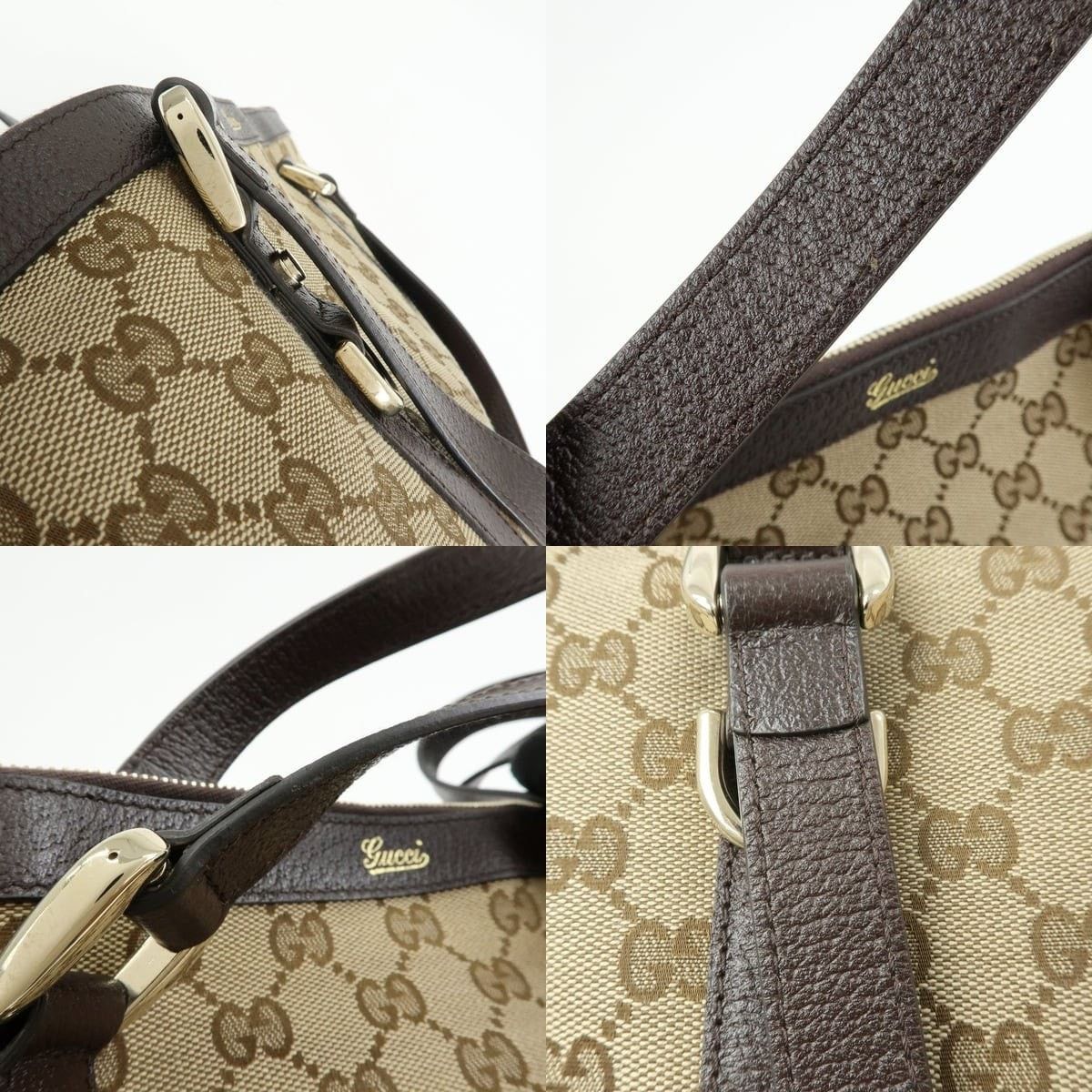 Gucci Gucci Abbey GG Canvas & Leather Tote Brown Size ONE SIZE - 4 Thumbnail