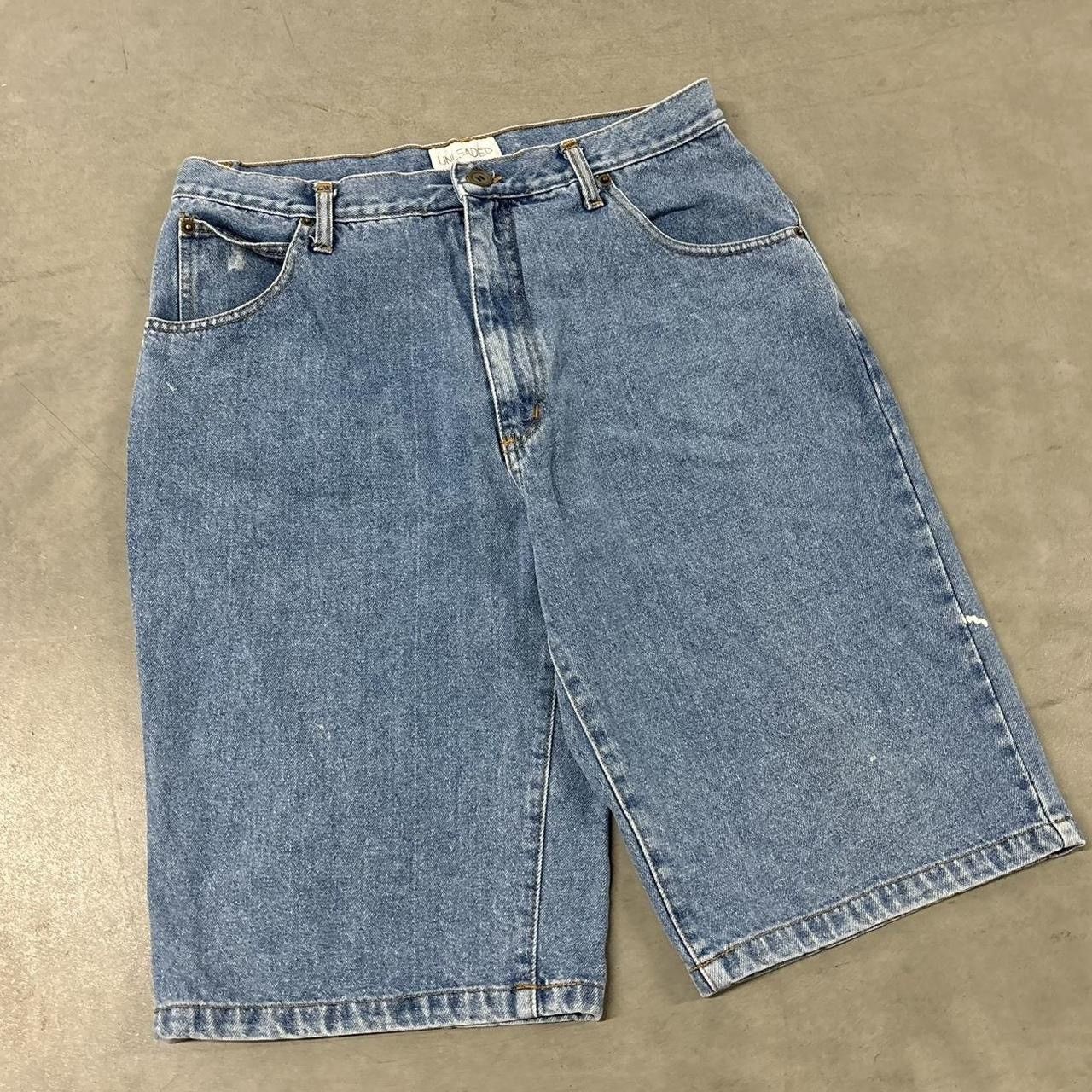 Other Vintage 90s Baggy Denim Jorts Size US 33 - 2 Thumbnail
