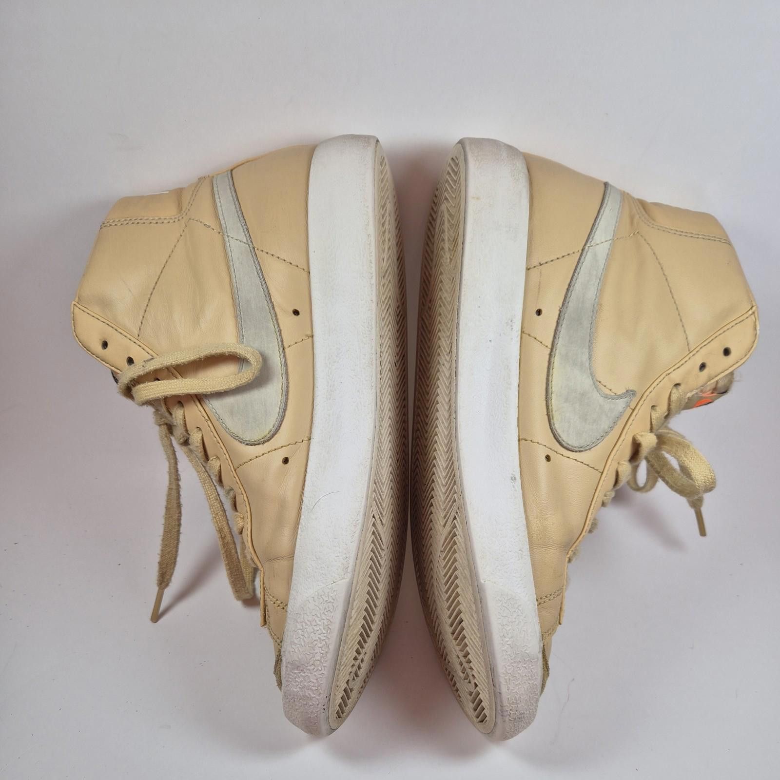 Nike Nike Womens 9 Blazer High Top Sneakers Tan Pink Faux Leather Size US 9 / IT 39 - 2 Thumbnail