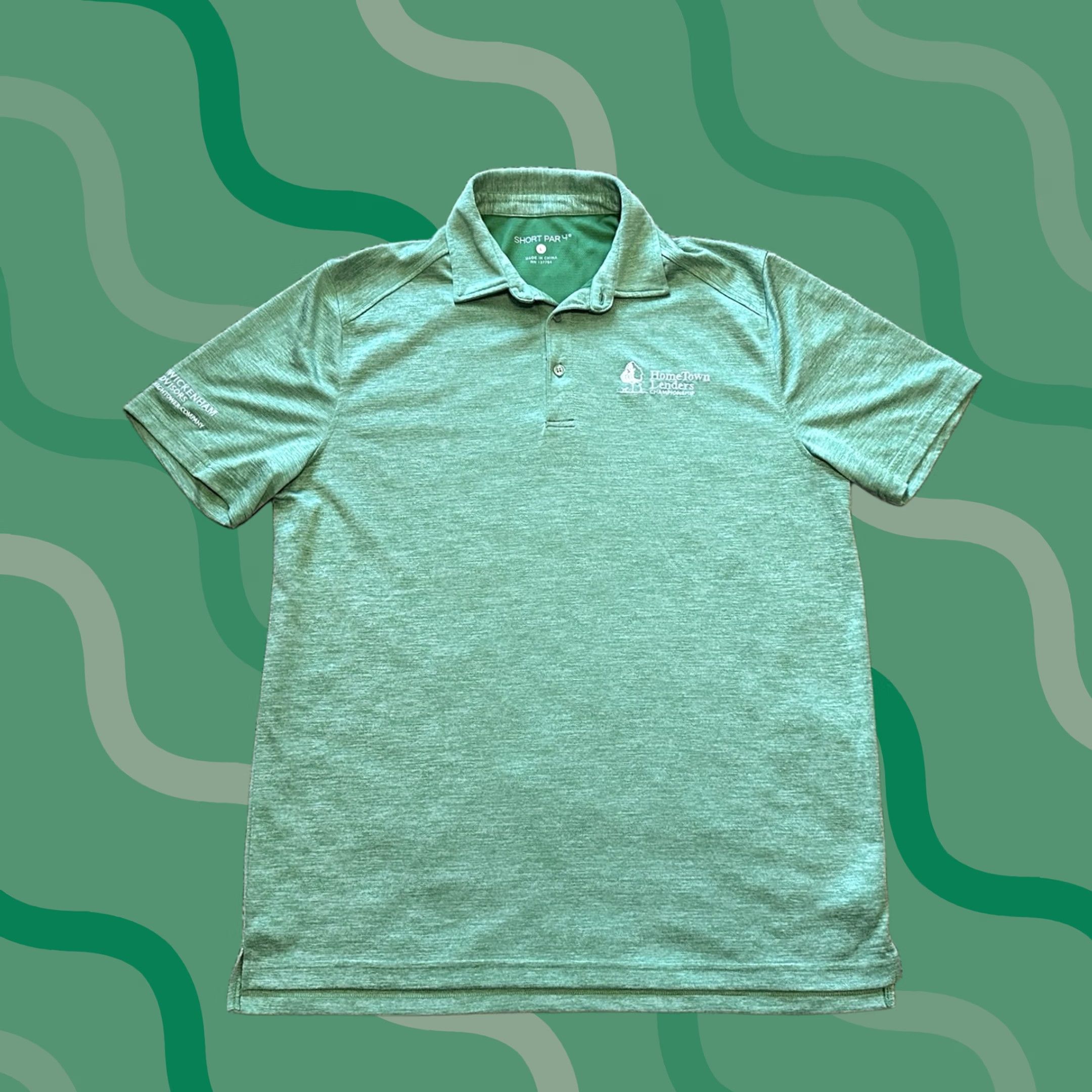 Vintage Par Four Polo Shirt Mens Large Green Short Sleeve Collared Breathable Golf Performance Shirt Size US L / EU 52-54 / 3 - 1 Thumbnail