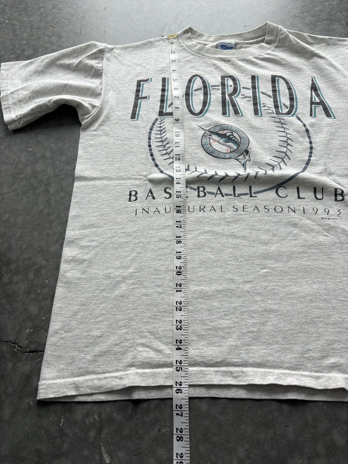 Salem Sportswear Vintage 90s Florida Marlins Graphic Tee Single Stitch Size US L / EU 52-54 / 3 - 11 Thumbnail