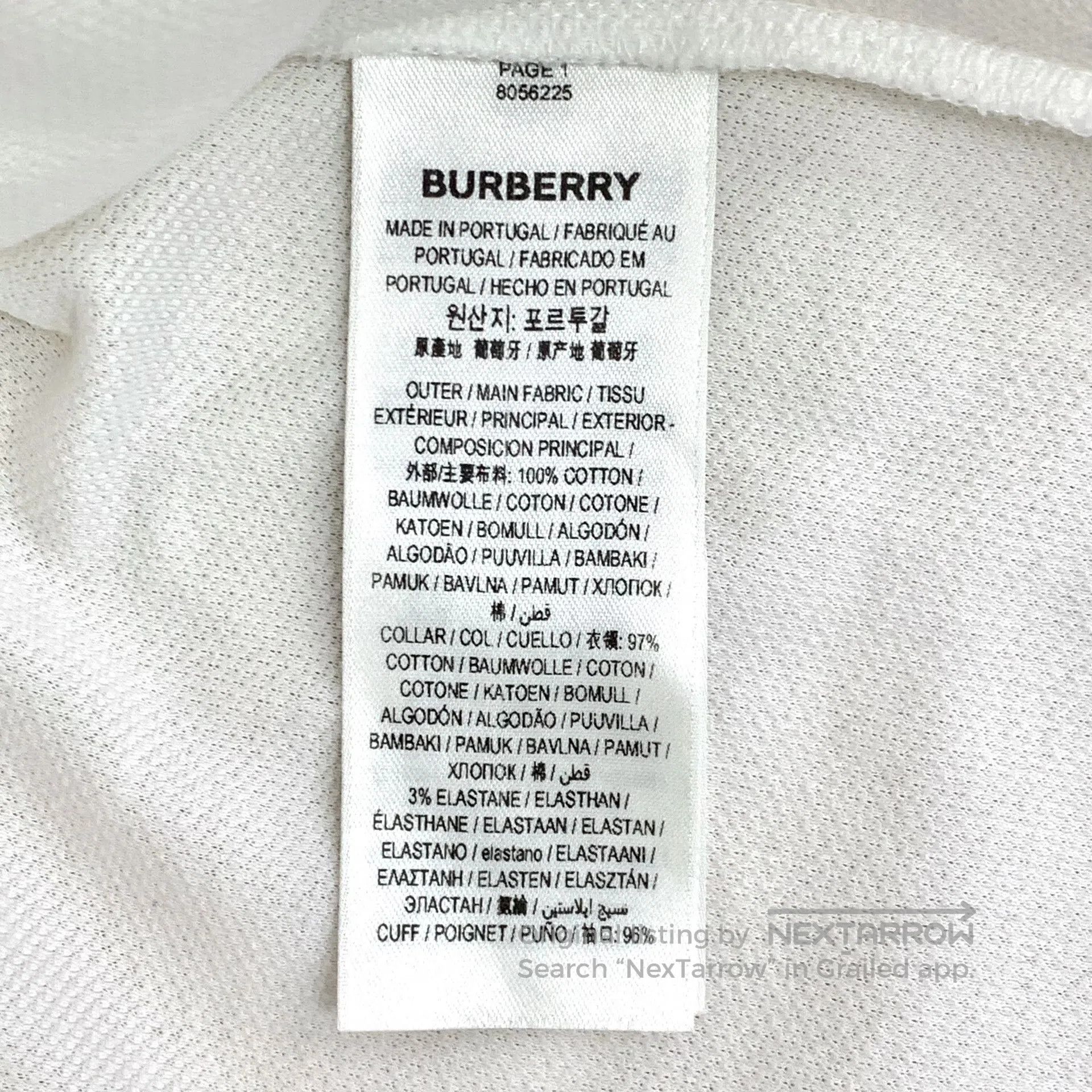 Burberry Burberry White Logo Embroidered Cotton Collared Short Slee Size US XL / EU 56 / 4 - 6 Thumbnail