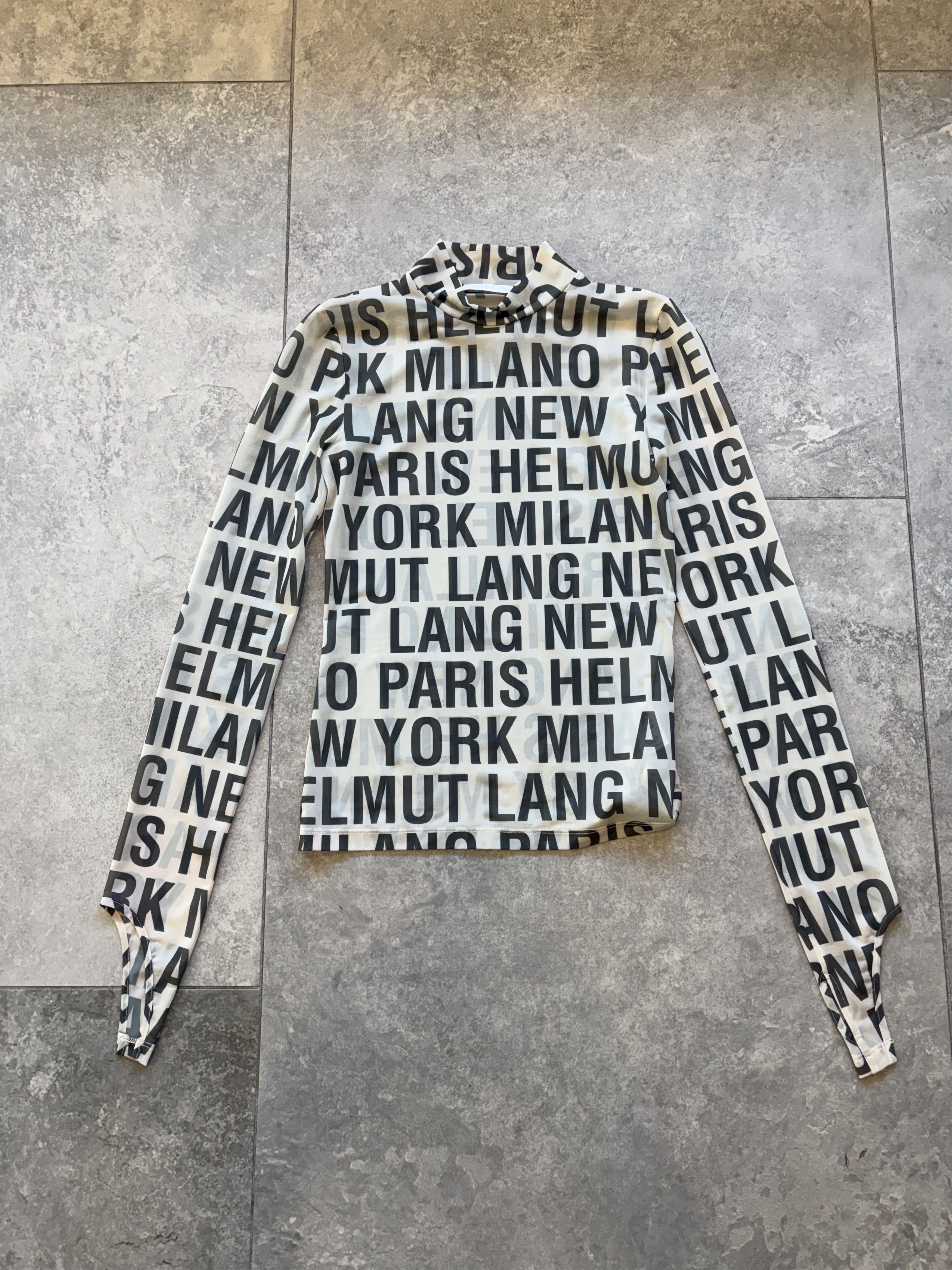 Helmut Lang Helmut Lang - All Over Logo Print Top Size S / US 4 / IT 40 - 1 Thumbnail