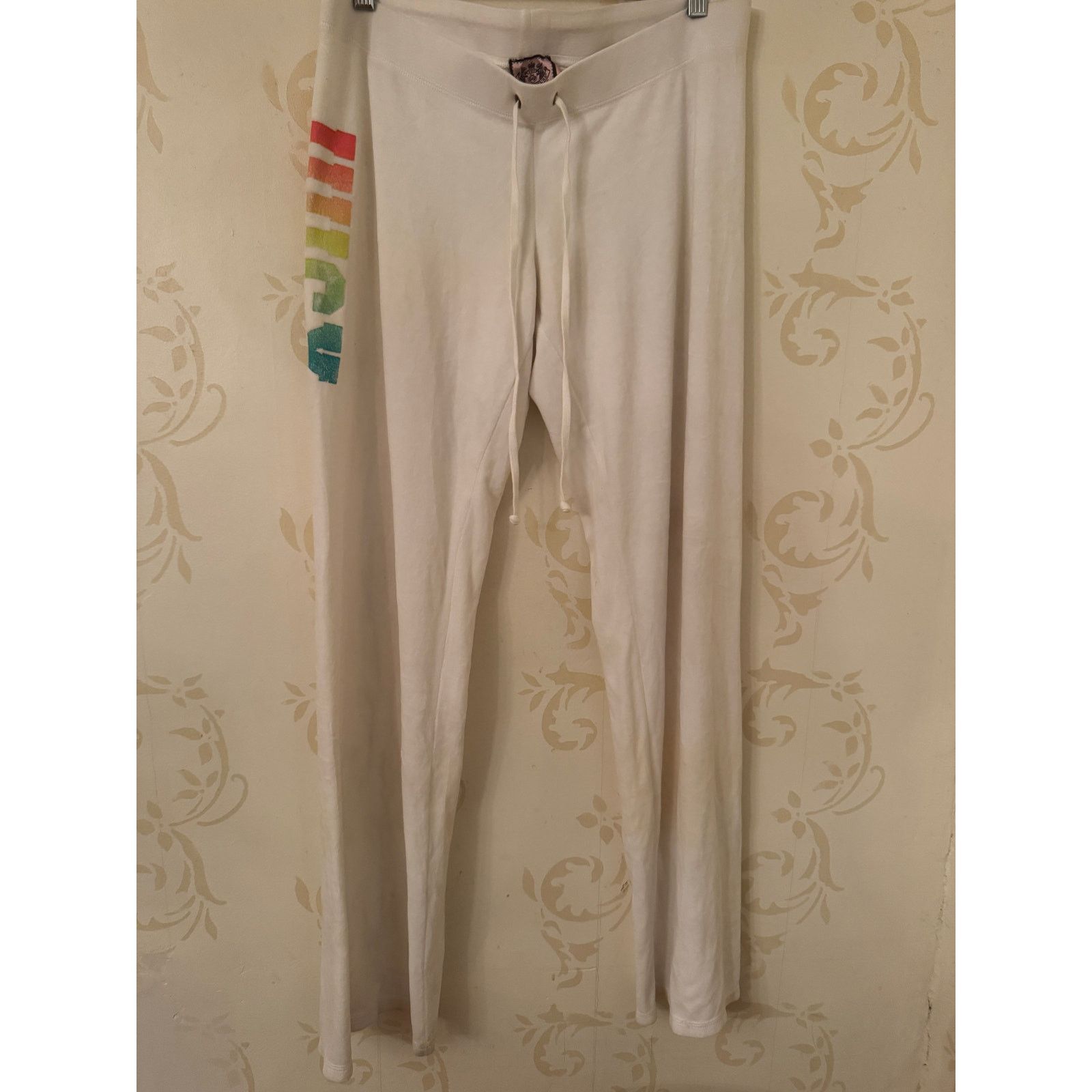 Juicy Couture Vintage Juicy Couture White Velour Pants Ladies Large Size 34" / US 12 / IT 48 - 1 Thumbnail