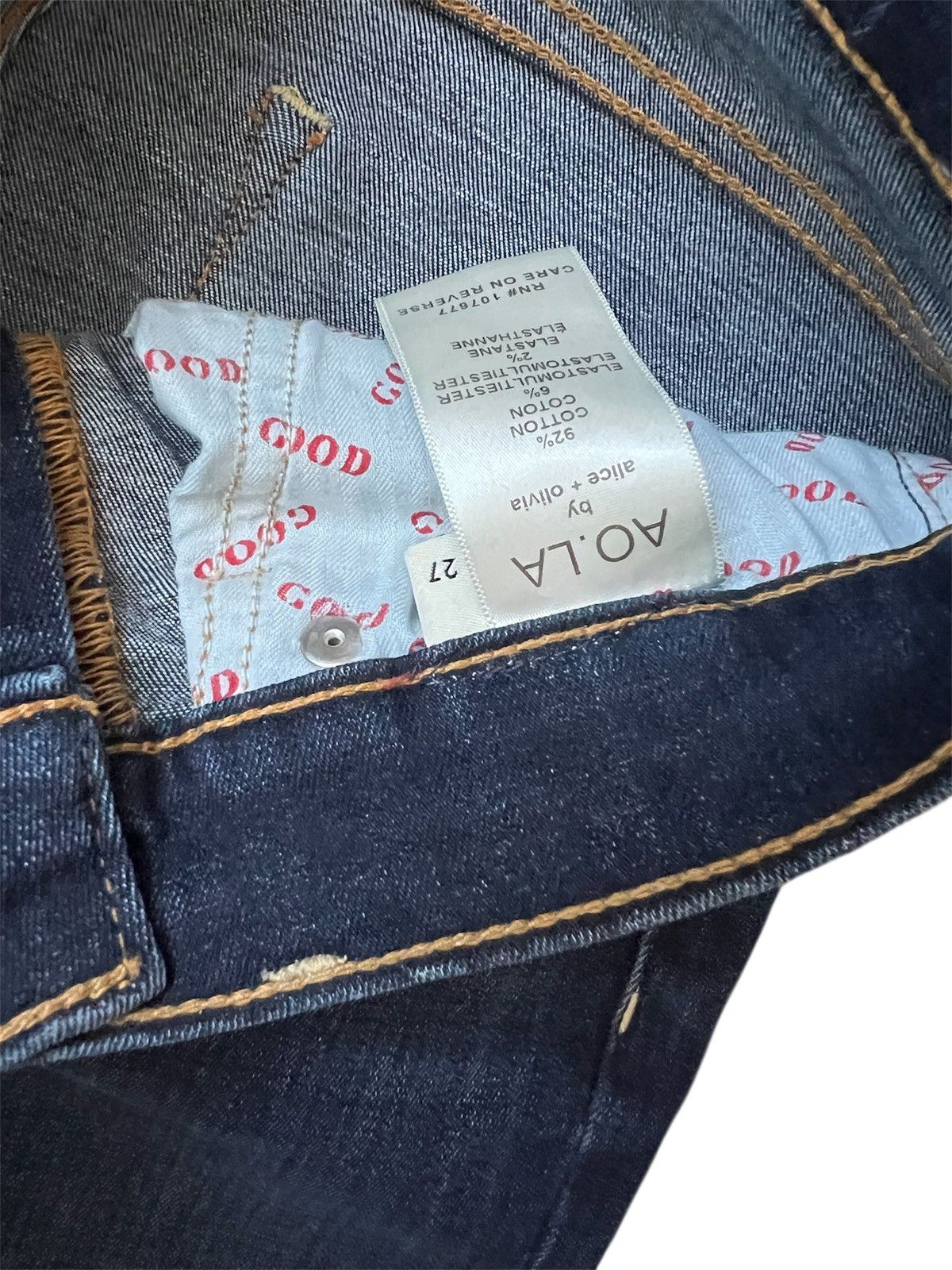 Alice + Olivia AO LA by Alice + Olivia HR Distressed Skinny Jeans | 27 Size 27" / US 4 / IT 40 - 4 Thumbnail