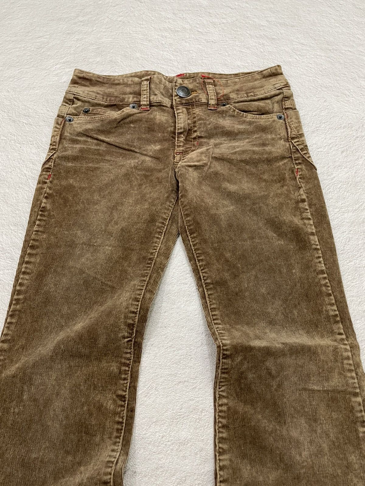 Beams Plus 2000s Belle Amie Worn Vintage Brown Corduroy Flare Pants Size 28" / US 6 / IT 42 - 3 Thumbnail
