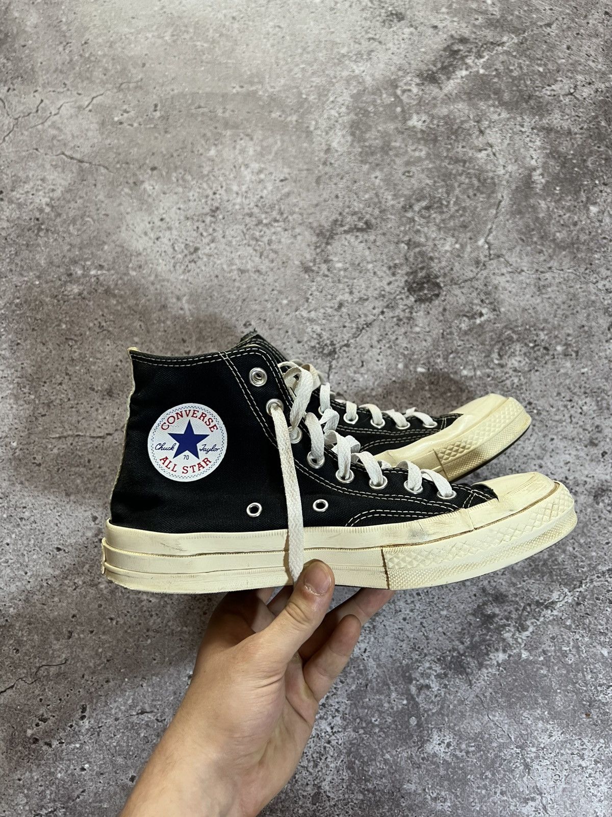 Comme des Garcons Comme Des Garçons Converse High Top Black Heart Used Size US 9 / IT 39 - 4 Thumbnail