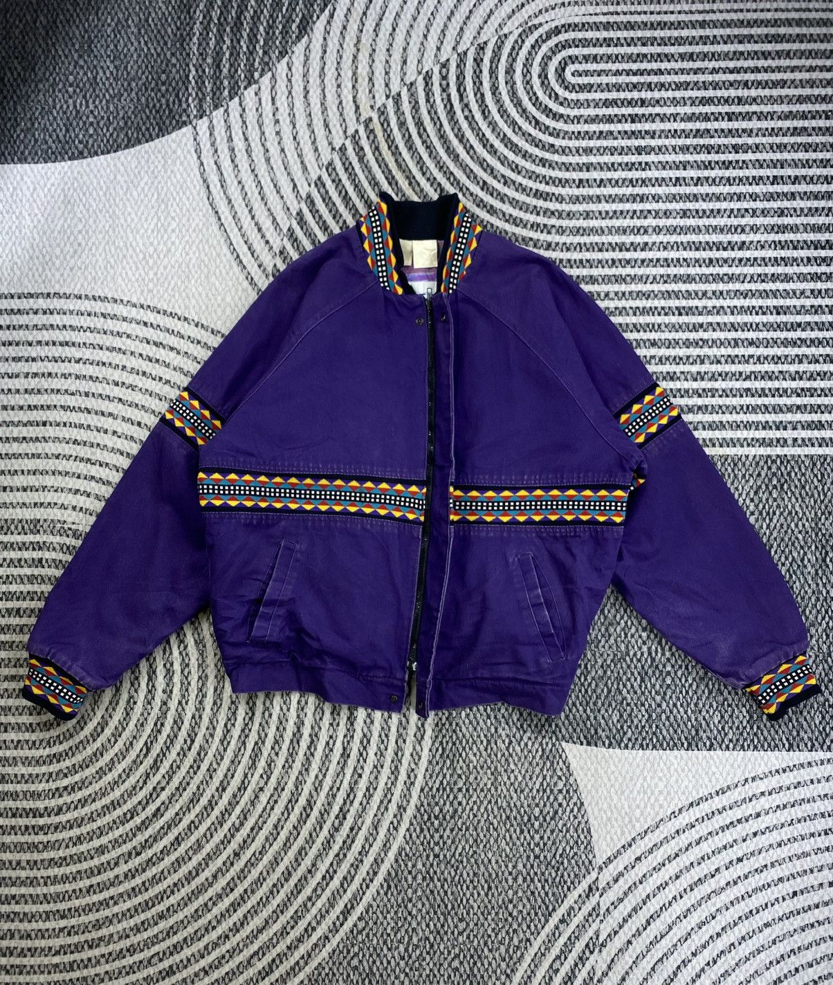 Carhartt Vintage 90s Liberty Carhartt Aztec Pattern Bomber Jacket Size US L / EU 52-54 / 3 - 6 Thumbnail