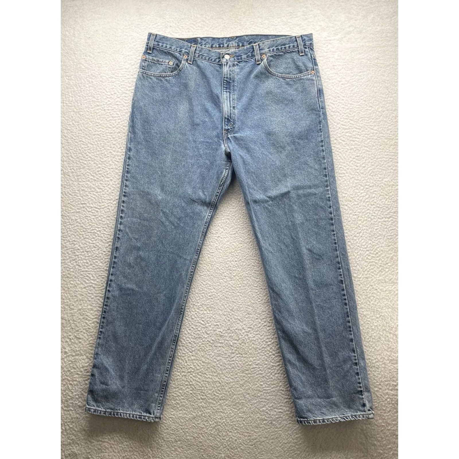 Levi's VINTAGE Levi's 505 Jeans Mens 42x32 Regular Fit Straight Leg Y2K Light Wash Blue Size US 42 / EU 58 - 4 Thumbnail