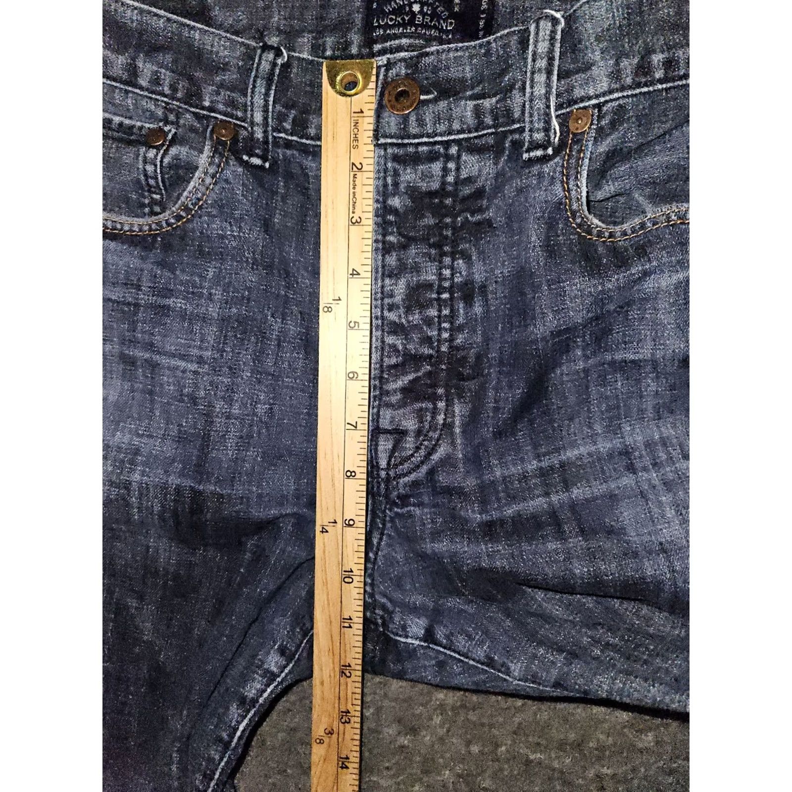 Lucky Brand Lucky Brand 121 Heritage Slim Straight Jeans Men 36x30 Mid Blue Solid Stretch Pocket Preppy Size US 36 / EU 52 - 5 Thumbnail