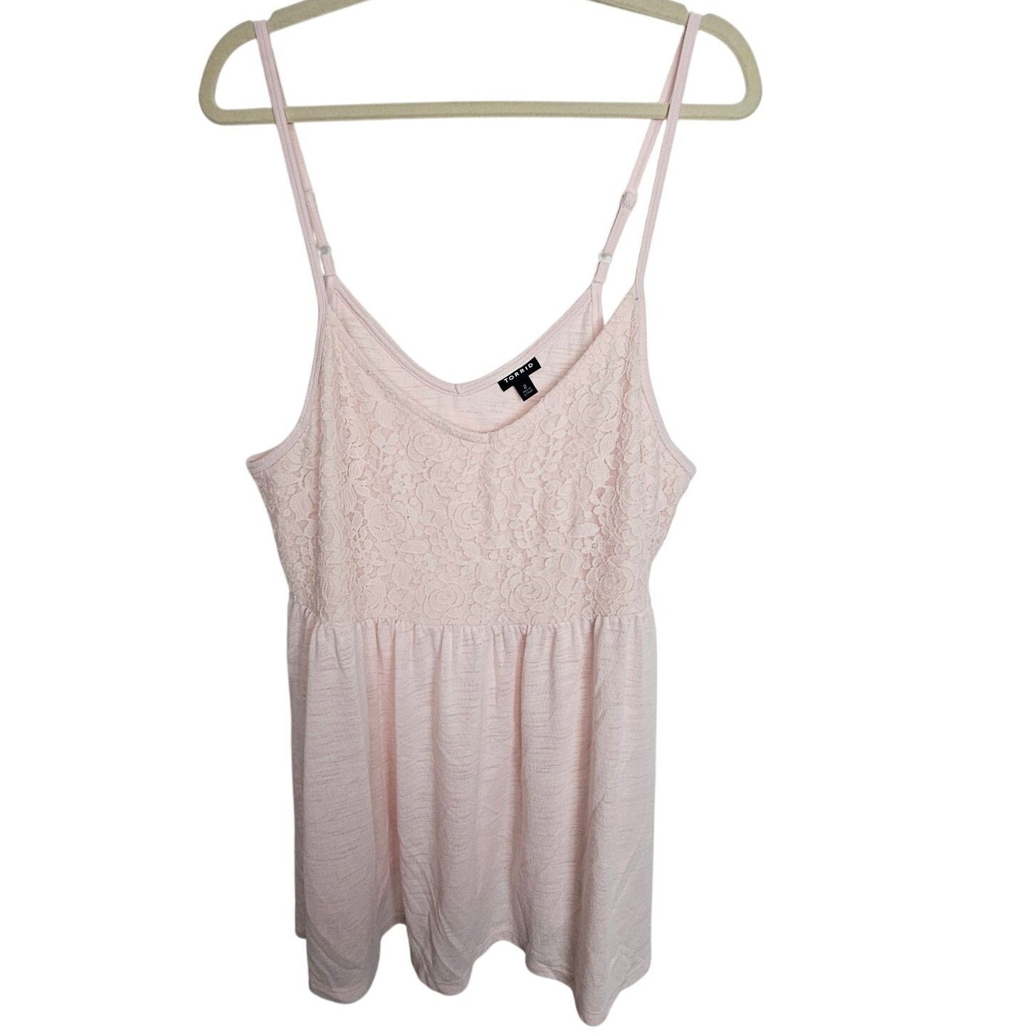 Torrid Torrid Women Babydoll Floral Lace V-Neck Tank Plus Size 2X Size XXL / US 16-18 / IT 52-54 - 1 Thumbnail