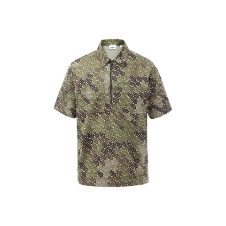 Burberry Burberry Burberry Printed Zip Polo Short Sleeve Shirt-2507 Size US M / EU 48-50 / 2 - 1 Thumbnail
