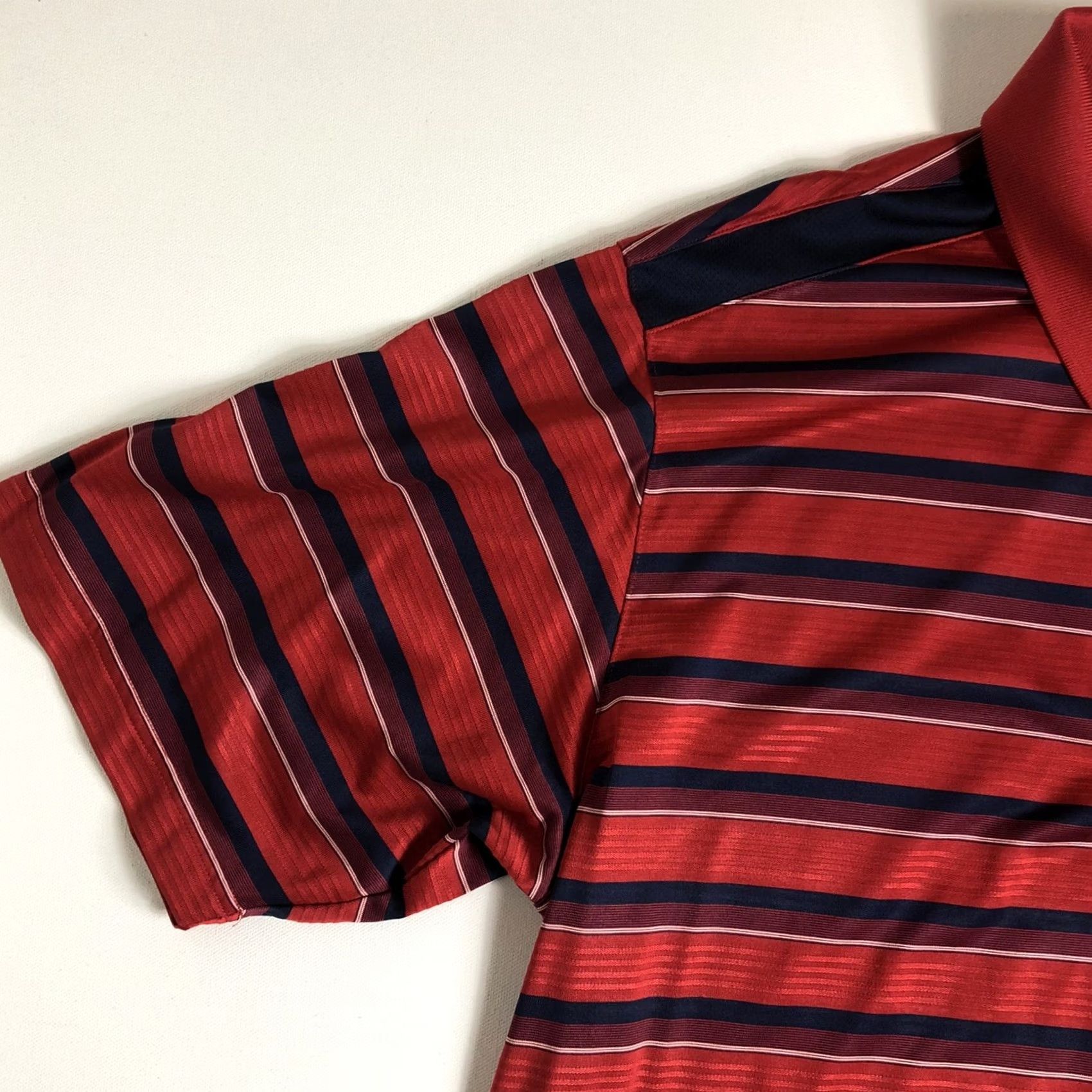 Adidas Adidas Polo Shirt XL Men Striped ClimaCool Red Navy Blue Short Sleeve Golf I34 Size US XL / EU 56 / 4 - 3 Thumbnail