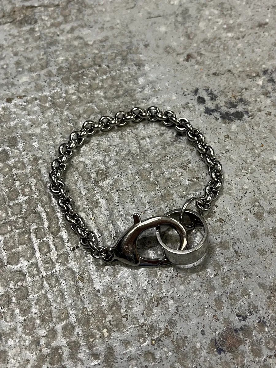 Dolce & Gabbana 2000s Dolce & Gabbana Grey Silver Steel Bracelet Size ONE SIZE - 1 Thumbnail