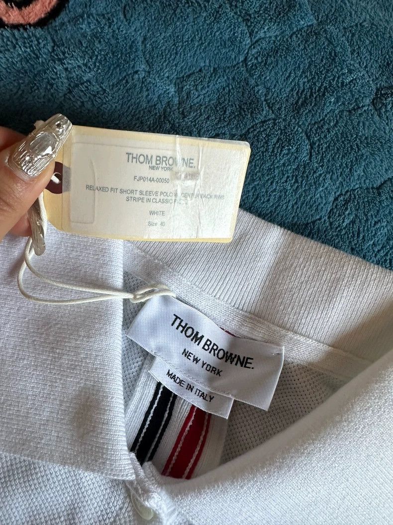 Thom Browne Thom Browne white polo Size US XXS / EU 40 - 3 Thumbnail
