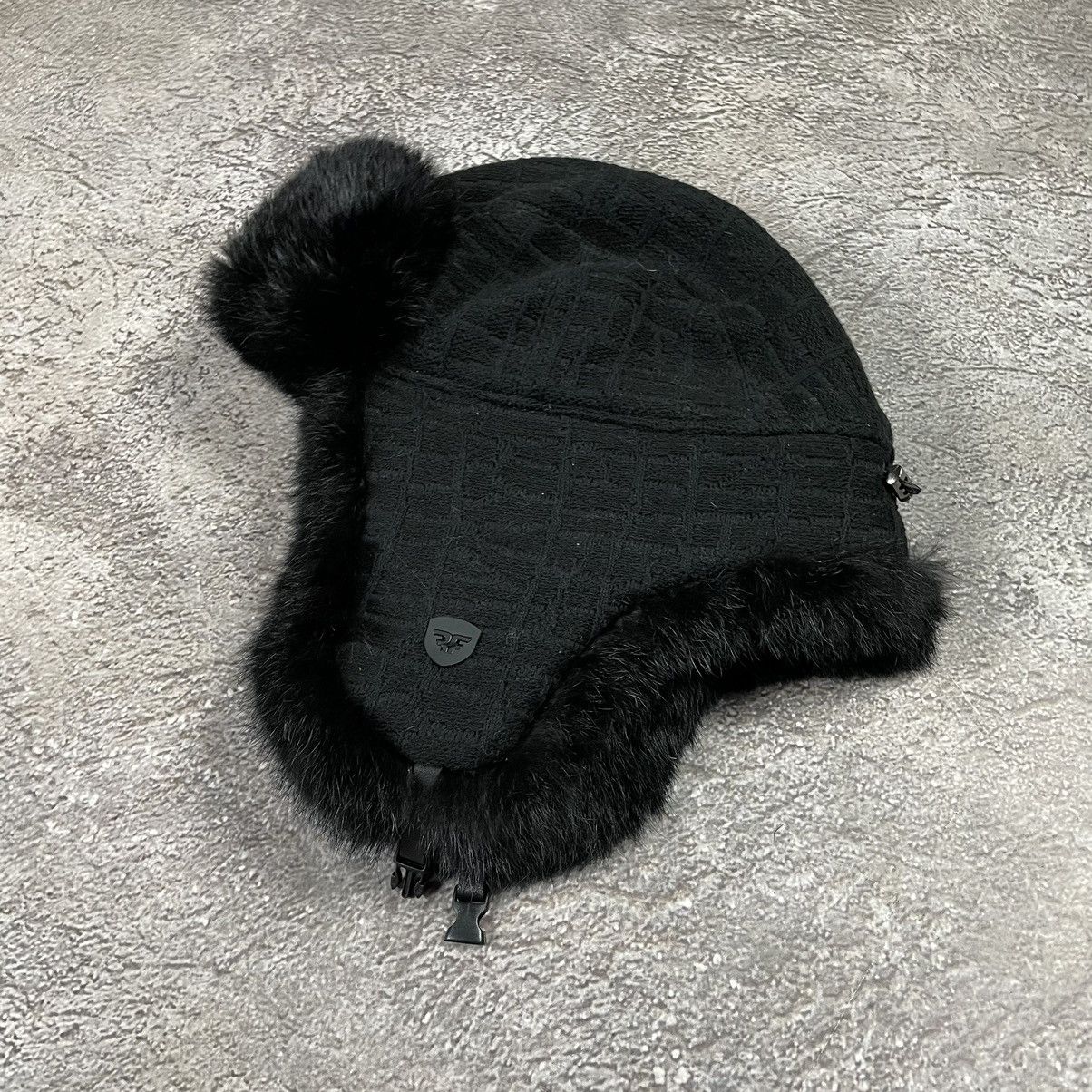 Vintage Vintage 90s Black Mohair Ushanka Beanie Faux Fur Alt Drip OS Size ONE SIZE - 2 Thumbnail