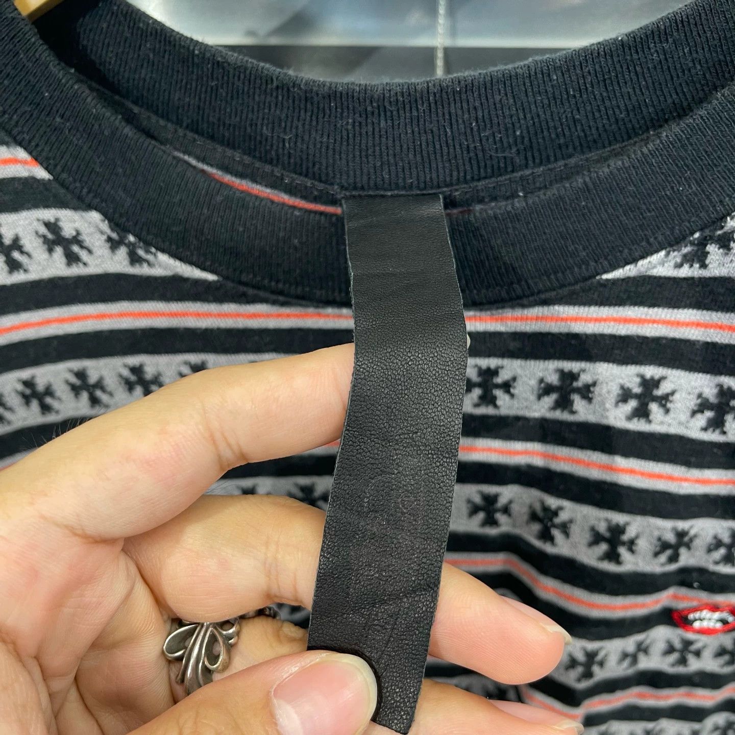 Chrome Hearts Chrome Hearts Mattyboy Red Lip Embroidery Black Striped S Size US S / EU 44-46 / 1 - 3 Thumbnail