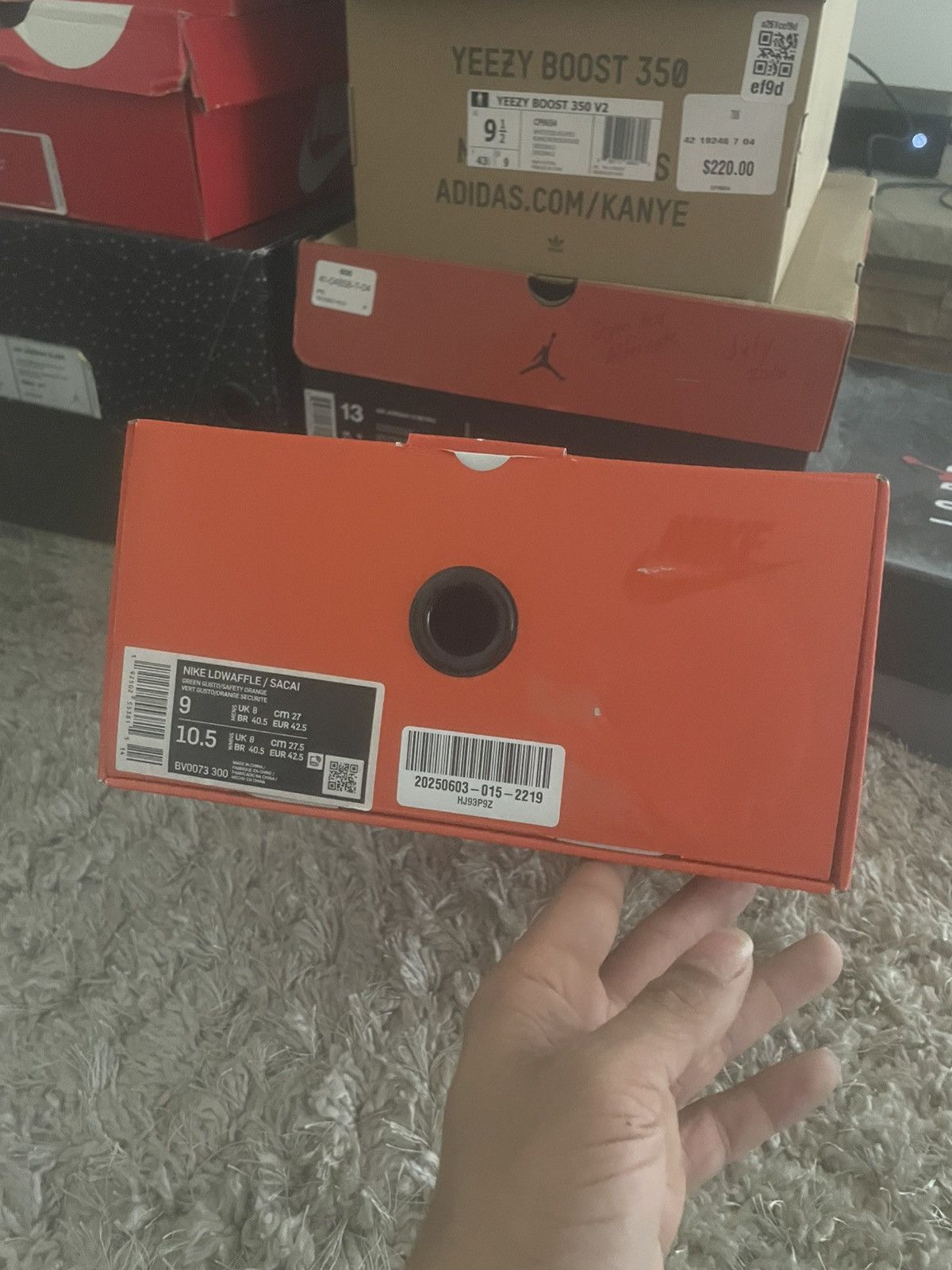 Nike × Sacai Nike Sacai x LDWaffle Green Gusto sz 9 Size US 9 / EU 42 - 13 Thumbnail