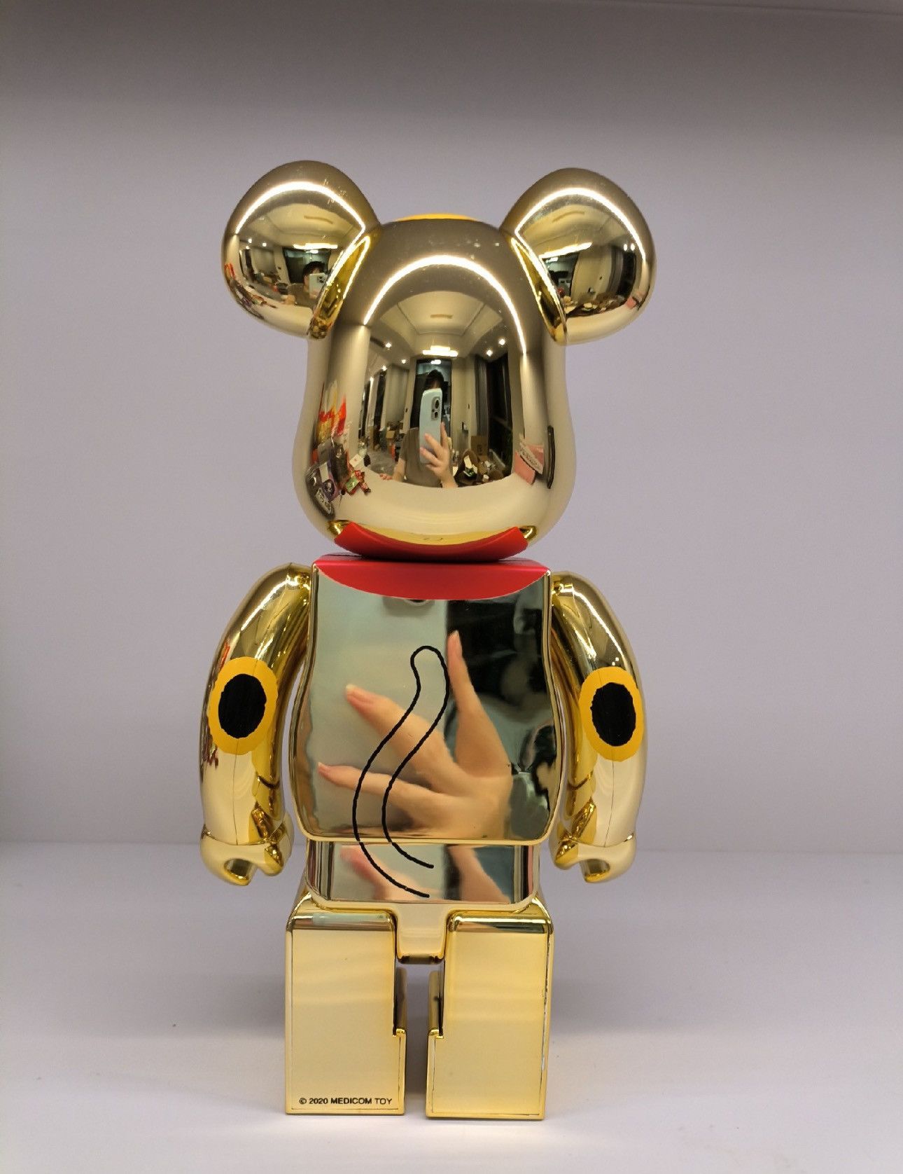 Japanese Brand Bearbrick Beckoning Cat Gold Plating Promotion 400% Size ONE SIZE - 2 Thumbnail