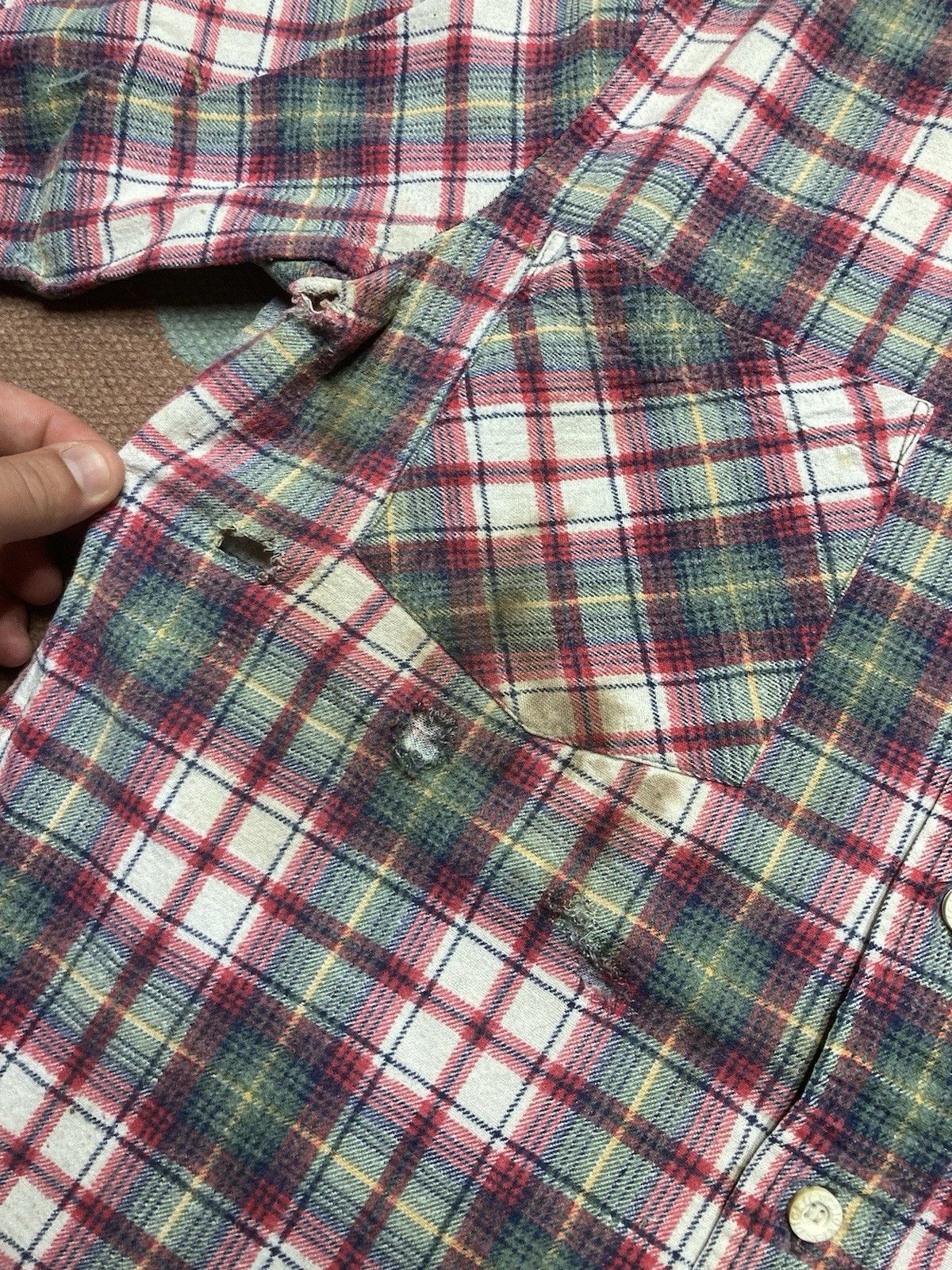 Vintage Dickies flannel shirt plaid soft brushed cotton distre small Size US L / EU 52-54 / 3 - 3 Thumbnail