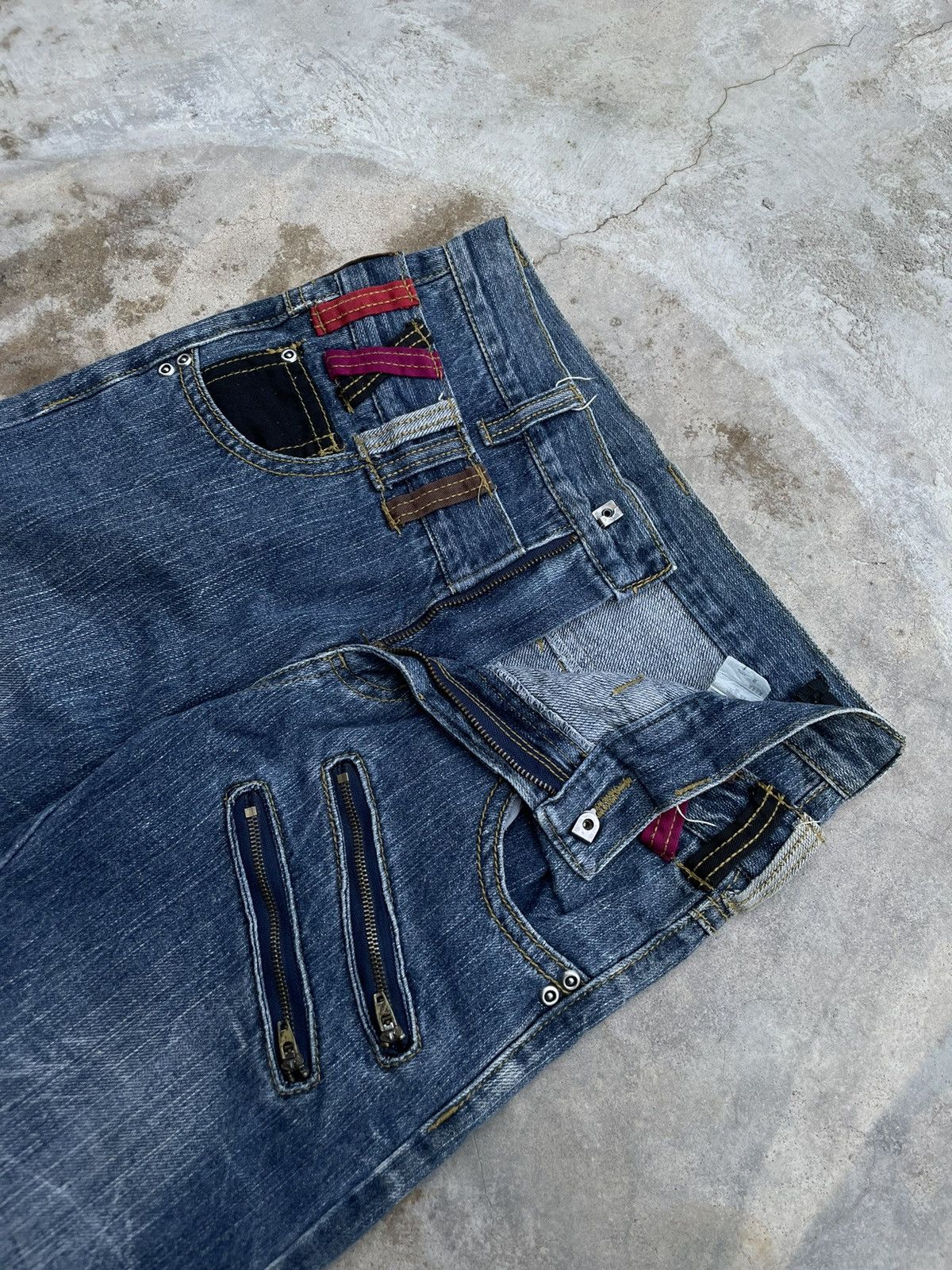 Japanese Brand × Seditionaries Double Waist Acid Wash Denim Jeans Pants Size US 29 - 3 Thumbnail