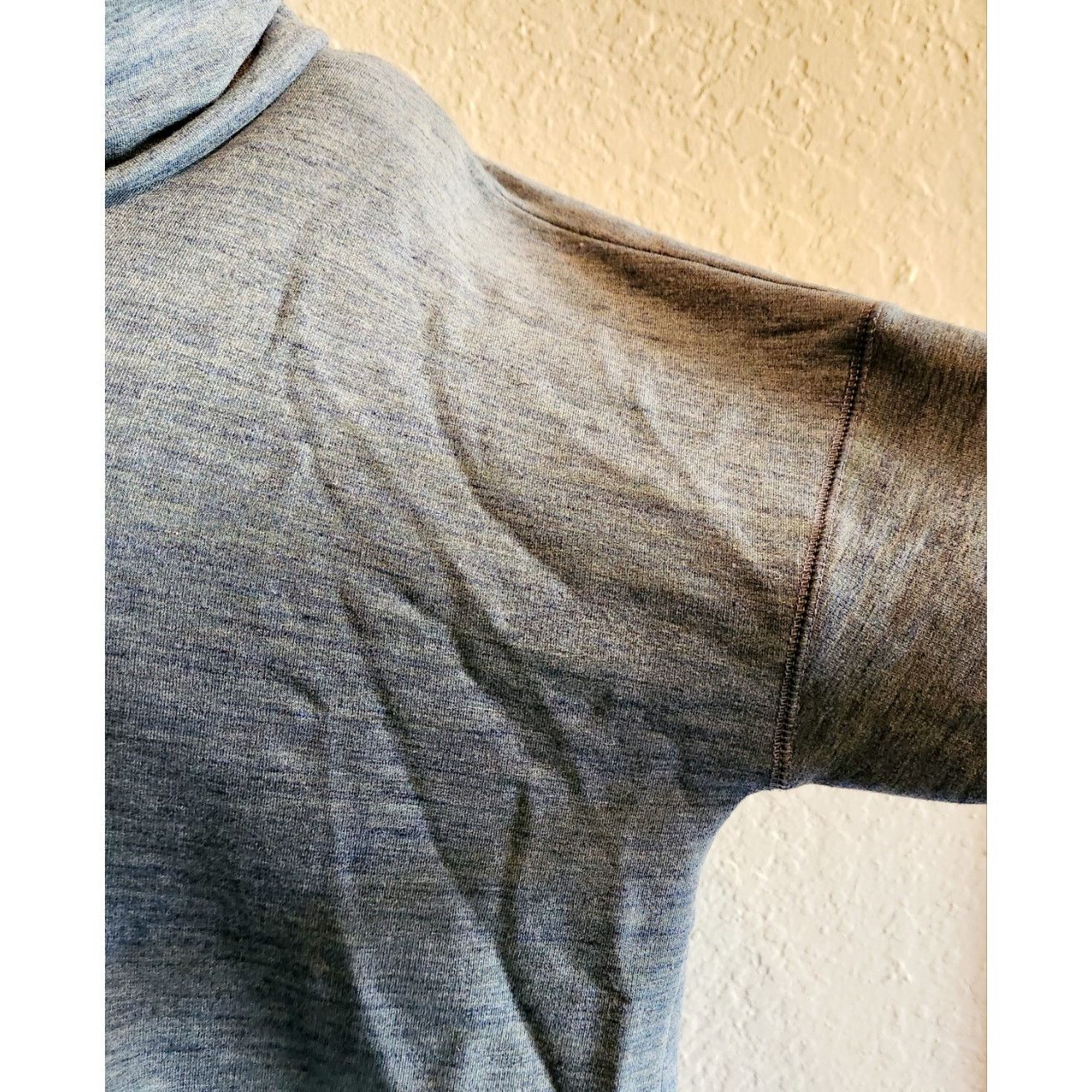 Lou & Grey Lou & Grey Blue Marled Cowl Neck Athleisure Top Medium Soft Size M / US 6-8 / IT 42-44 - 2 Thumbnail