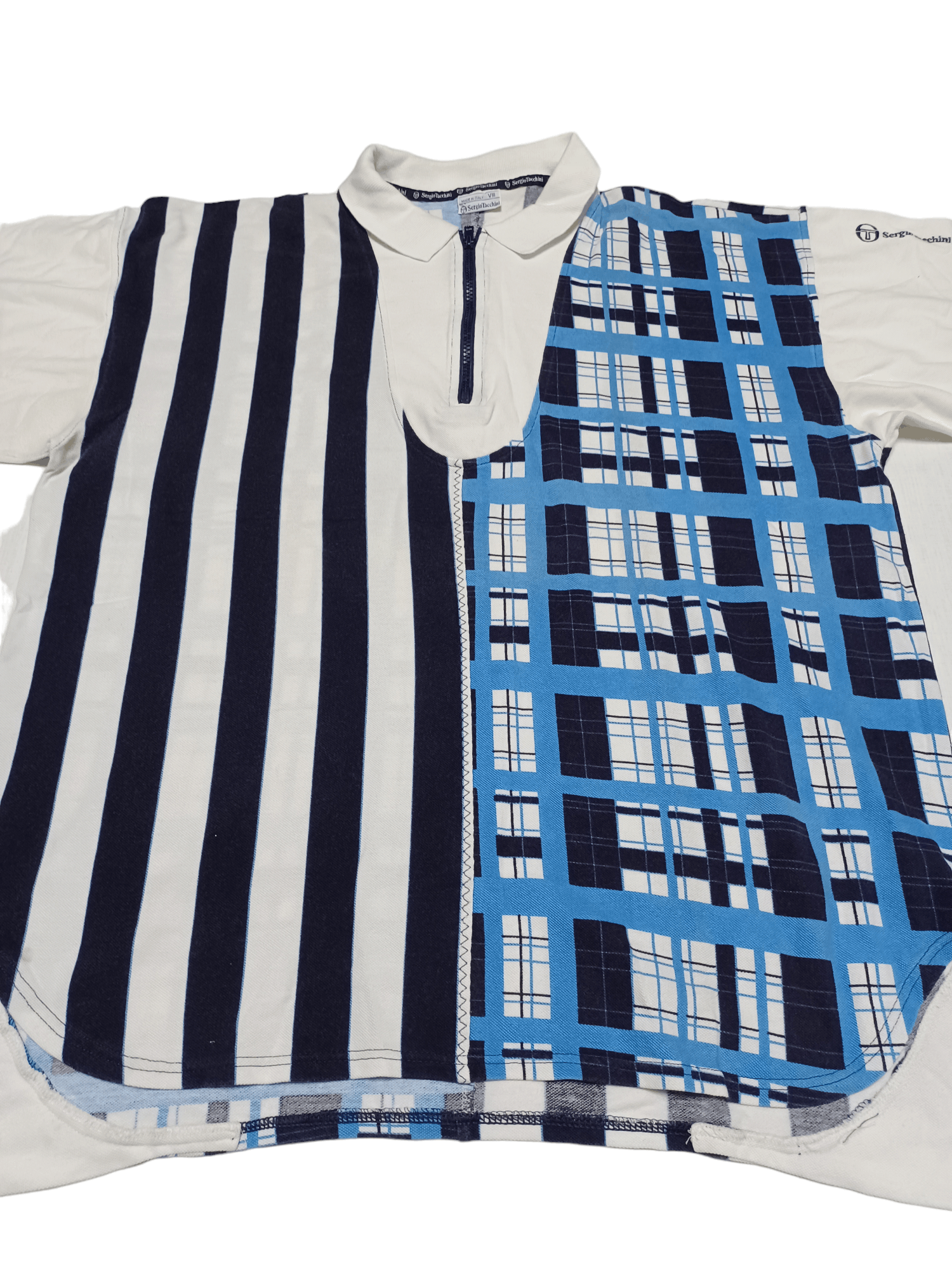 Sergio Tacchini VERY RARE 90S SERGIO TACCHINI 1/4 ABSTRACT TENNIS POLO SHIRT Size US XL / EU 56 / 4 - 2 Thumbnail
