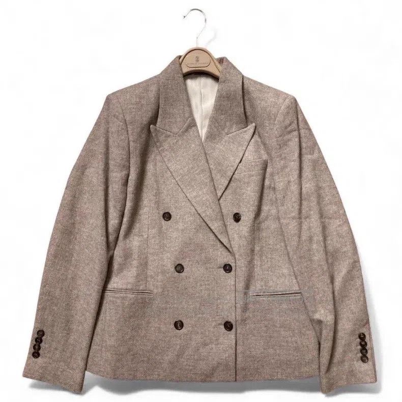 Brunello Cucinelli Brunello Cucinelli Alpaca double-breasted coat Size US M / EU 48-50 / 2 - 1 Thumbnail