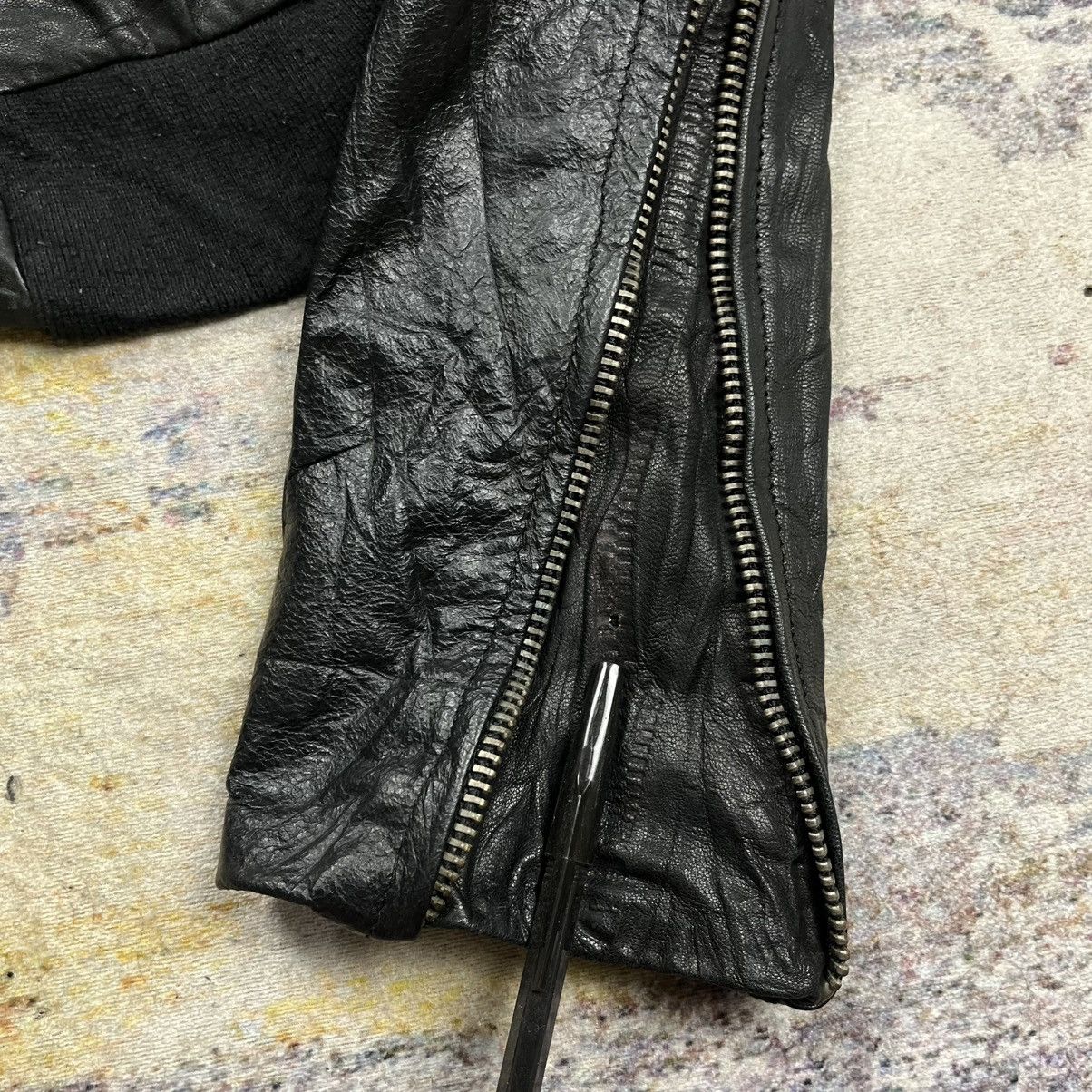 Ekam Buffalo bobs extra long sleeve asymmetrical leather jacket Size US S / EU 44-46 / 1 - 13 Thumbnail