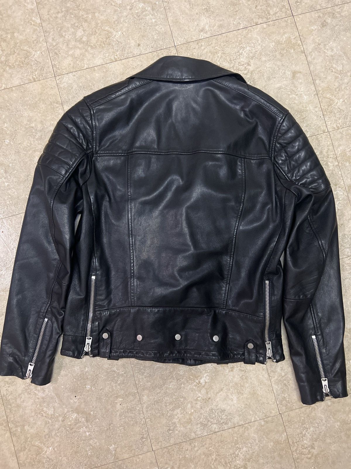 Allsaints Allsaints Black leather moto jacket Size US L / EU 52-54 / 3 - 6 Thumbnail