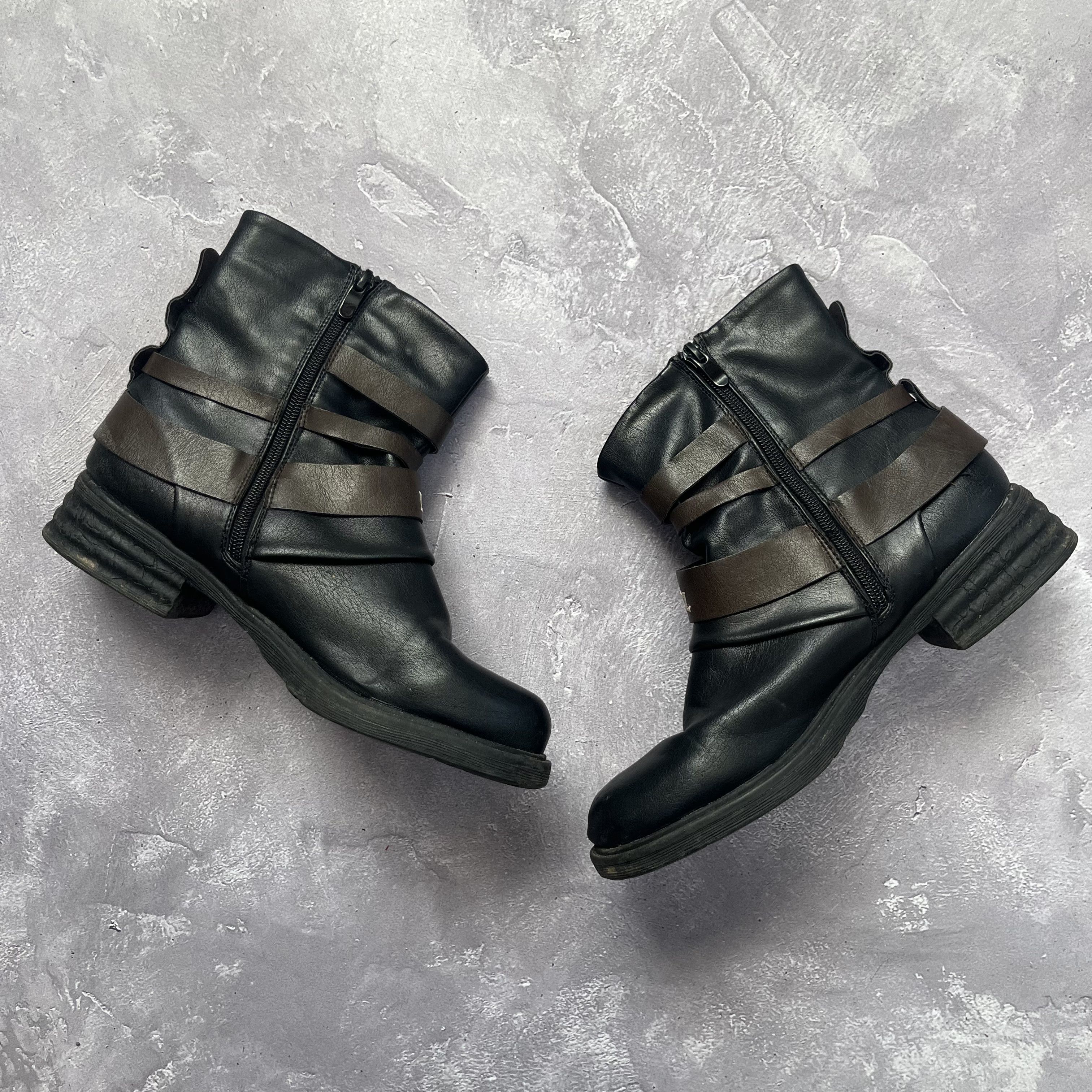 Diesel Diesel Harness Biker Boots Leather Strap Buckle Size 40 Size US 10 / IT 40 - 2 Thumbnail