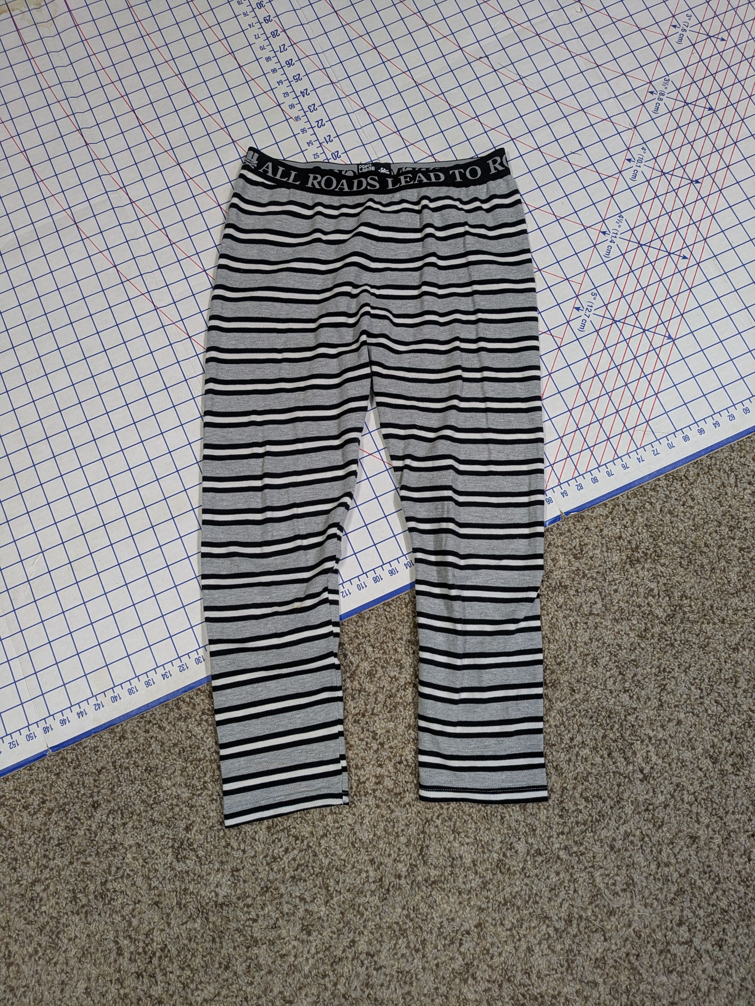 PPFM PPFM rock n roll grey and black striped leggings large Size US 32 / EU 48 - 1 Thumbnail