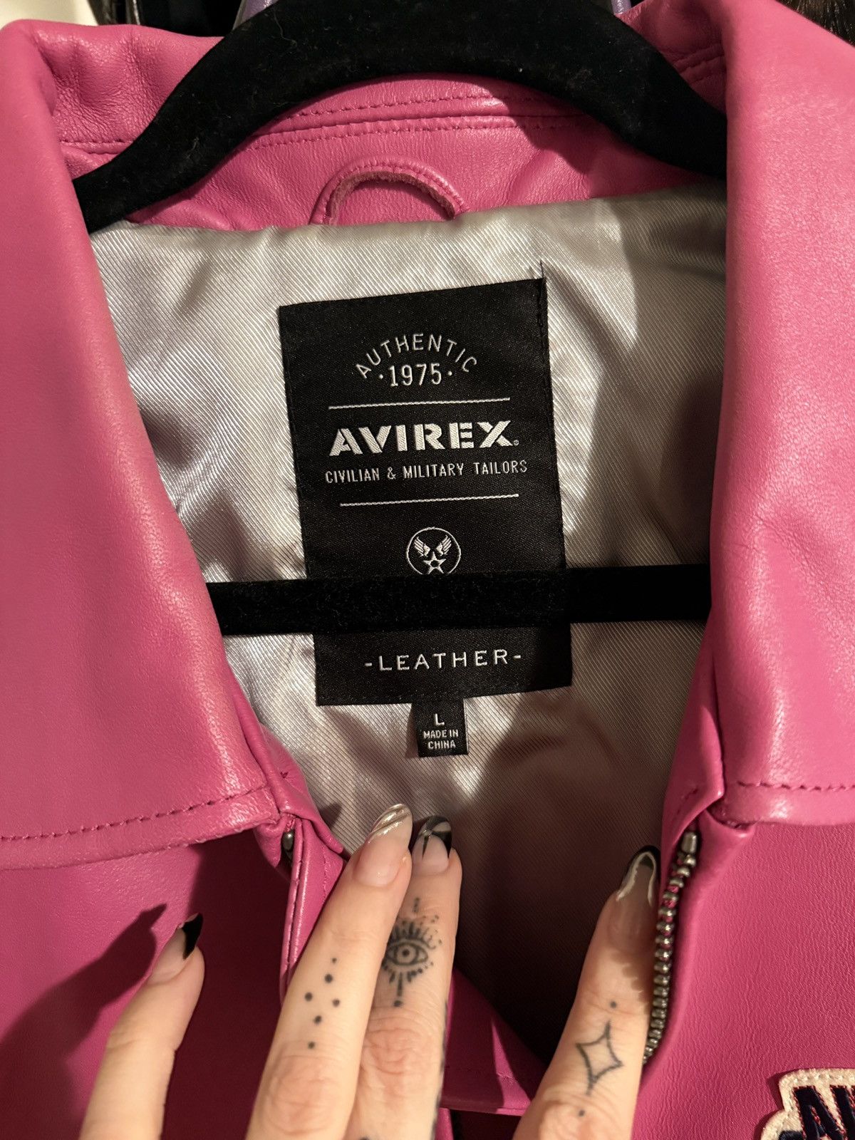 Avirex Avirex ICON Pink Leather Varsity Jacket Size L Size US L / EU 52-54 / 3 - 3 Thumbnail