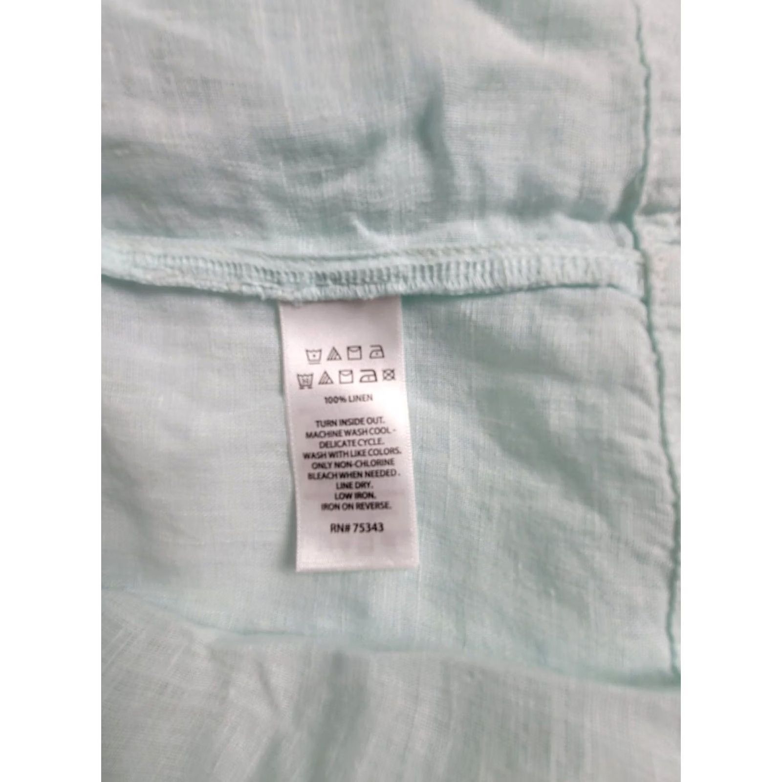 Vintage C&C California Womens Tunic Top XS Light Mint Green Linen Long Sleeve Size XS / US 0-2 / IT 36-38 - 4 Thumbnail