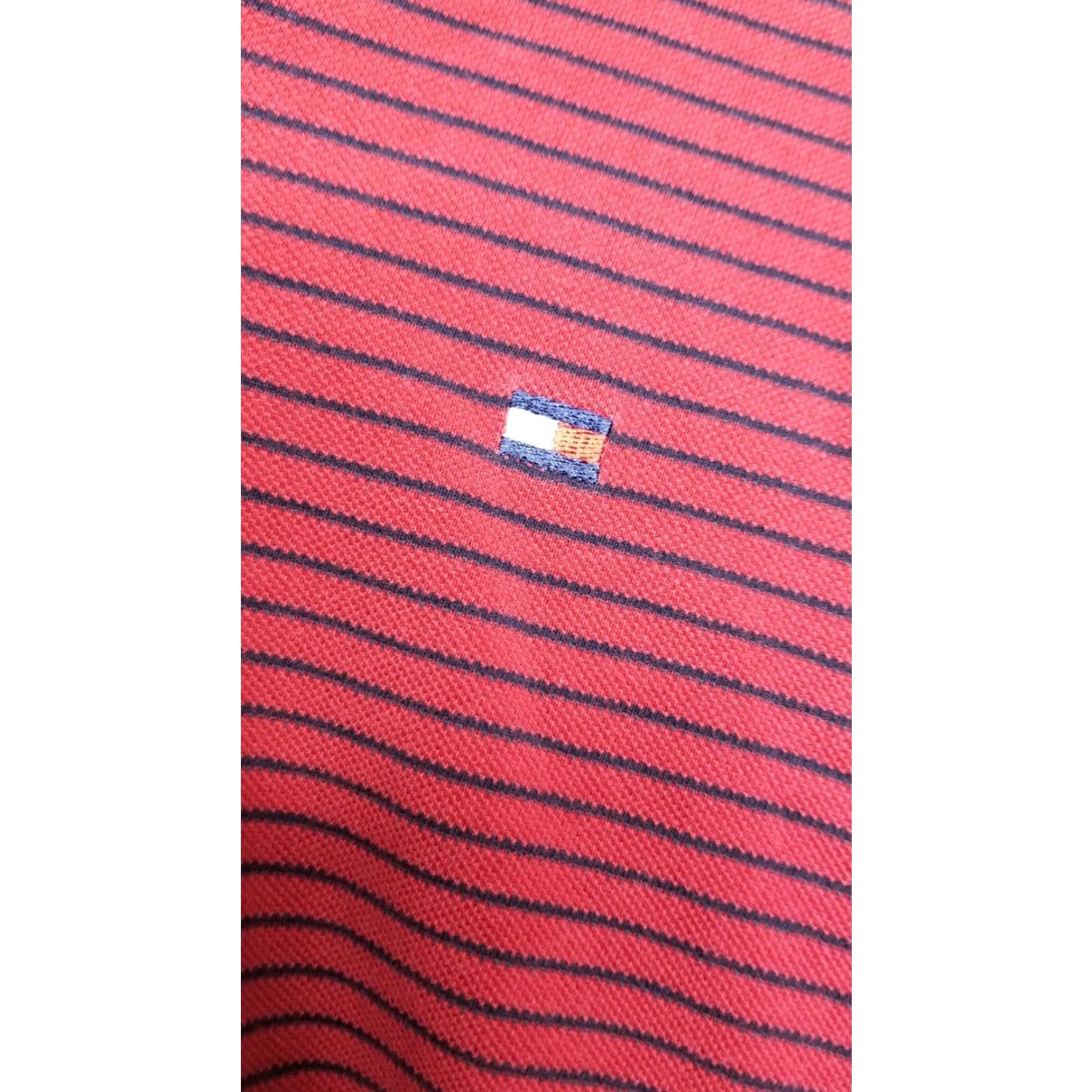 Tommy Hilfiger VINTAGE Tommy Hilfiger Polo Shirt Adult Large Blue Red Striped Flag Logo Rugby Mens Size US L / EU 52-54 / 3 - 2 Thumbnail