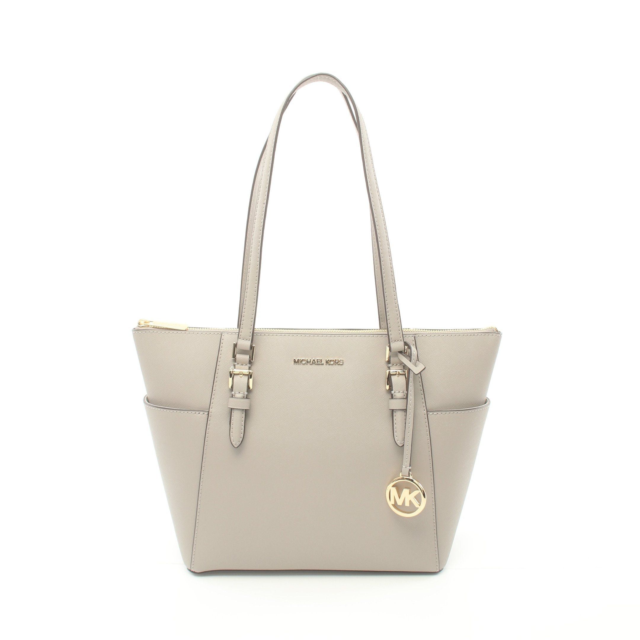 Michael Kors Michael Kors Charlotte Large Shoulder Bag Tote Leather Gray Size ONE SIZE - 1 Thumbnail