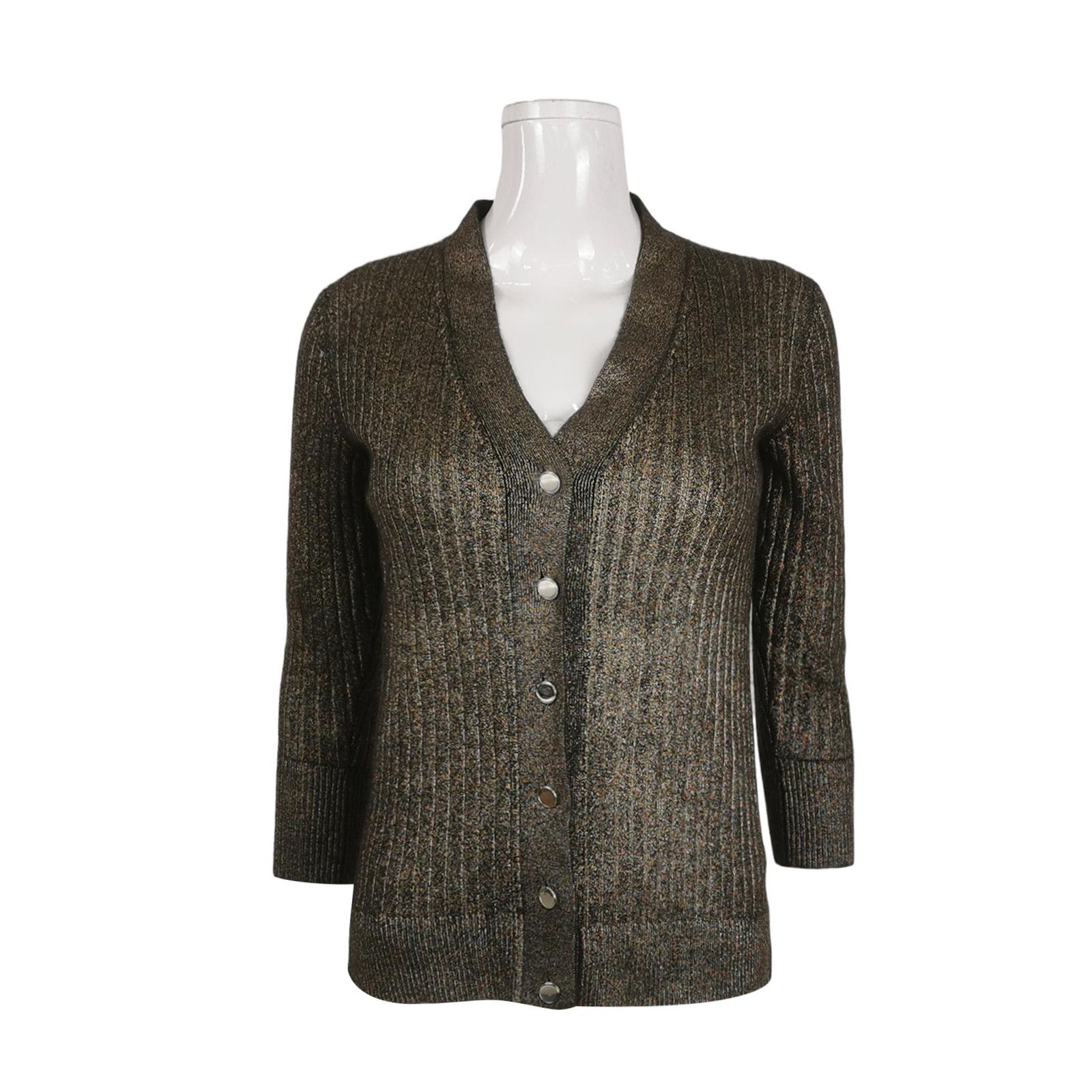 Louis Vuitton Louis Vuitton Metallic Wool Cashmere Cardigan Size M Size M / US 6-8 / IT 42-44 - 1 Thumbnail