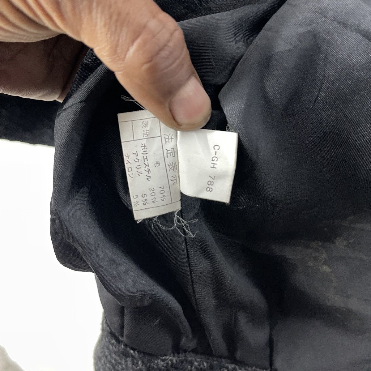 Issey Miyake Issey Miyake Inspired MR-TESSEL Herringbone Wool Bomber Size US M / EU 48-50 / 2 - 10 Thumbnail