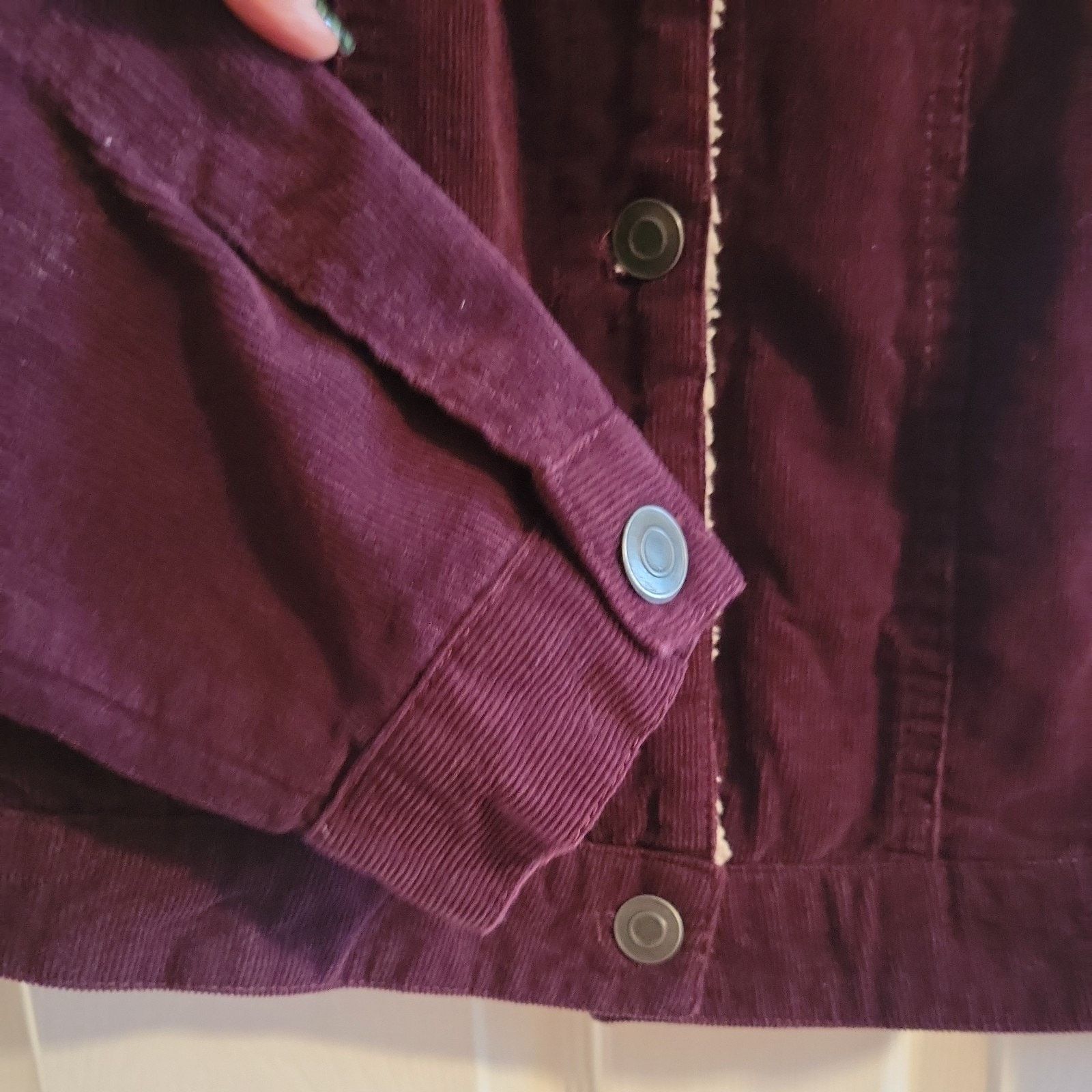 The Unbranded Brand ASHLEY Trucker Coat 26 International Size L Purple Corduroy Size L / US 10 / IT 46 - 5 Thumbnail