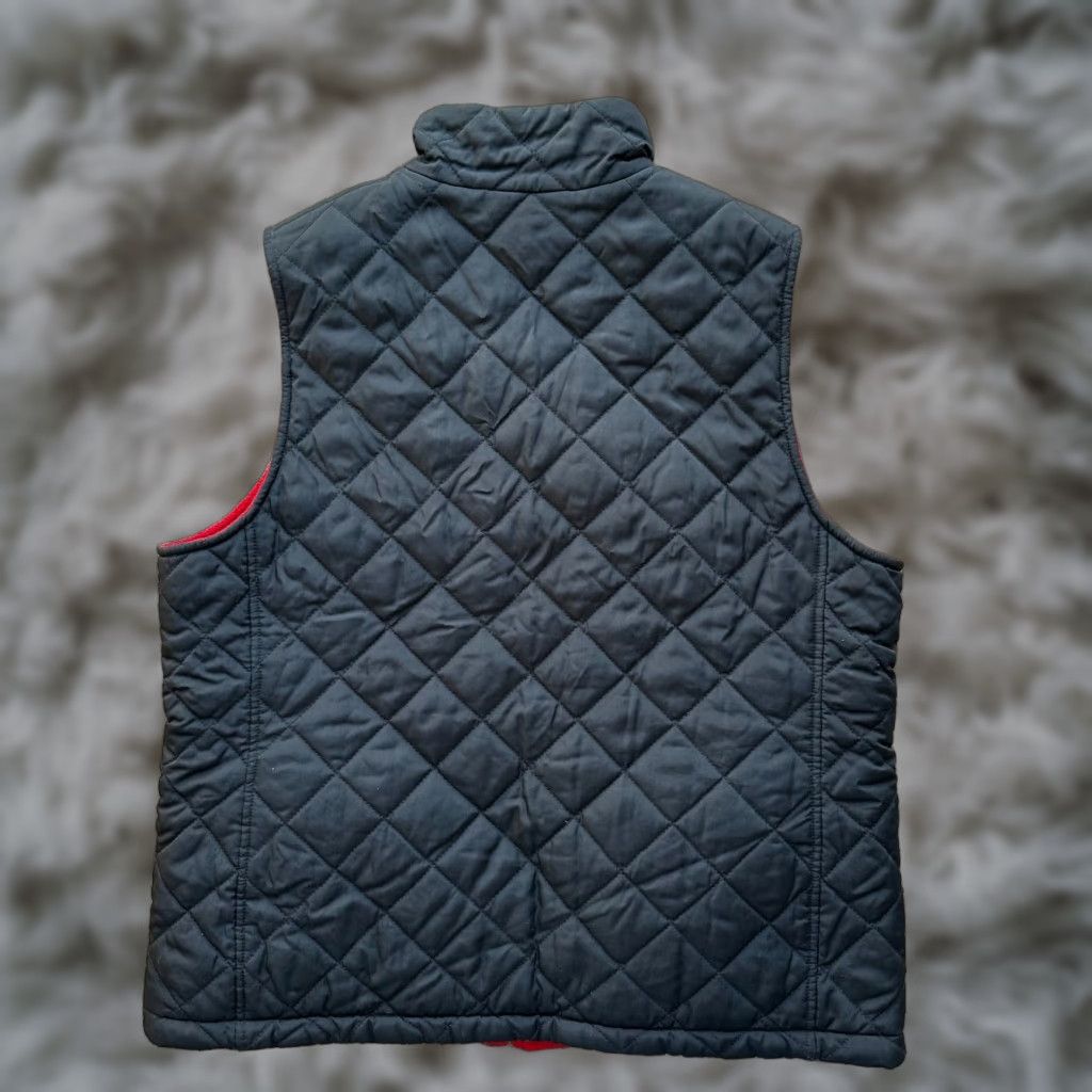 Lauren Ralph Lauren Vest Womens Large Full Zip Reversible Black Red Logo